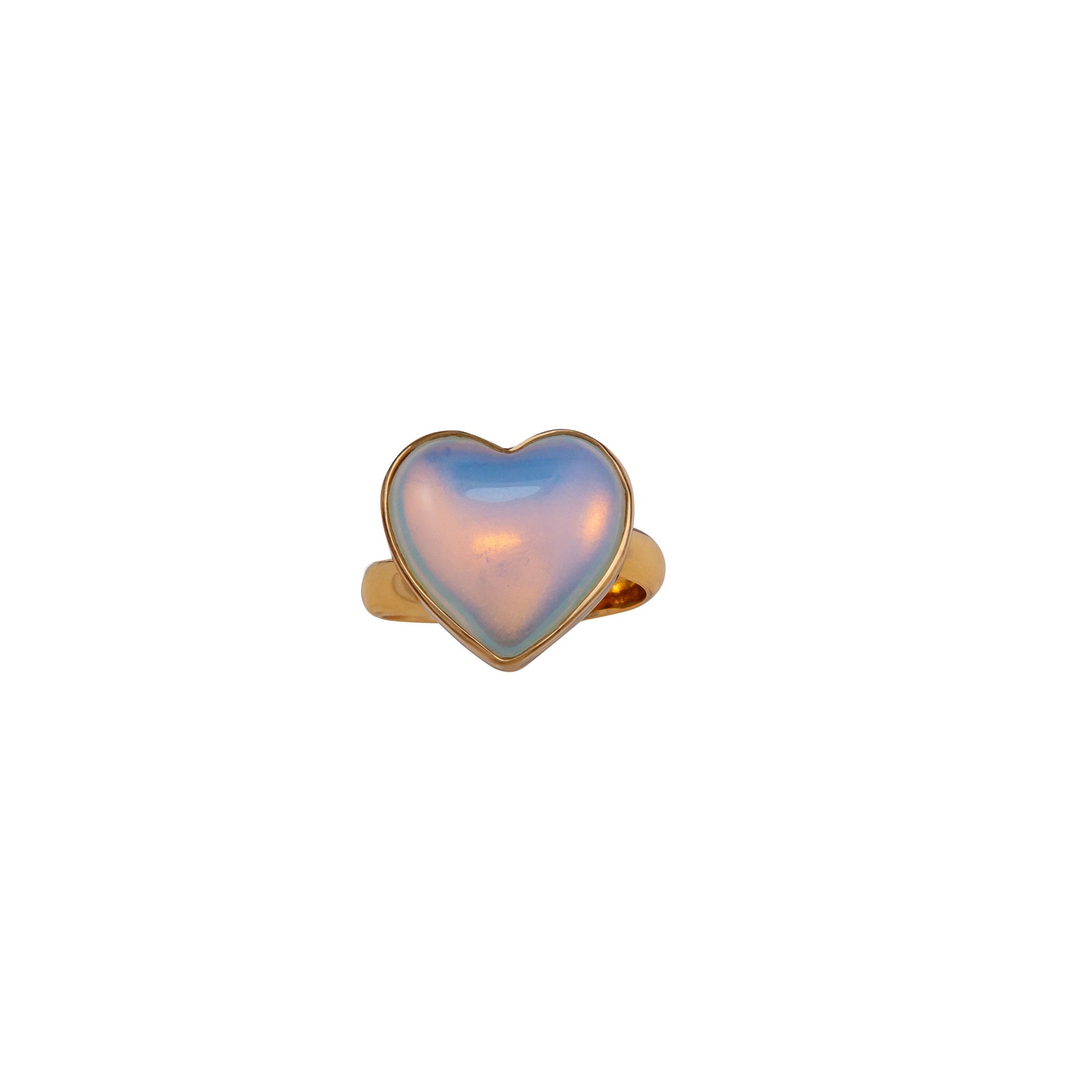 Alchemia Opalite Heart Adjustable Ring | Charles Albert Jewelry