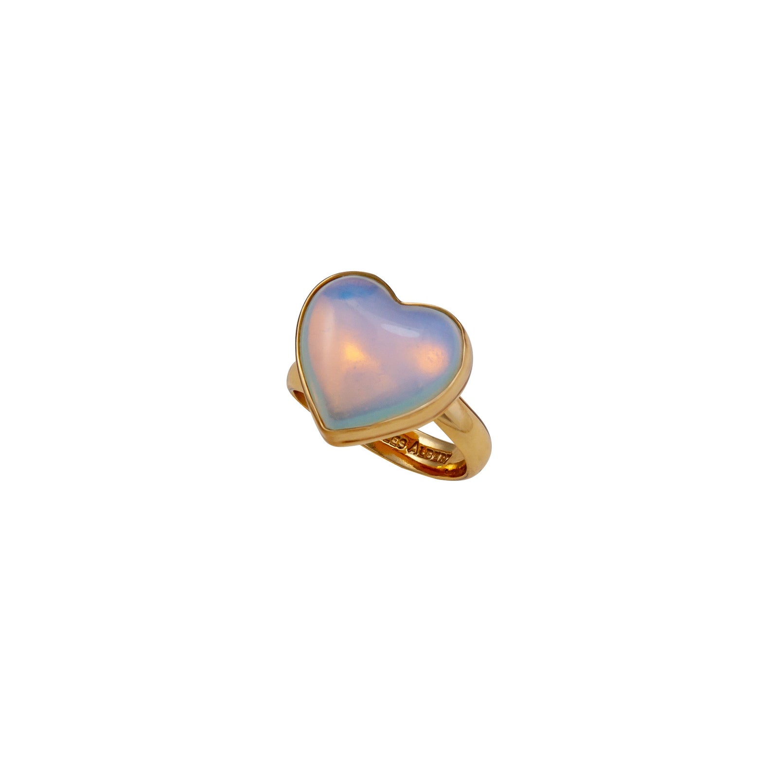 Alchemia Opalite Heart Adjustable Ring | Charles Albert Jewelry