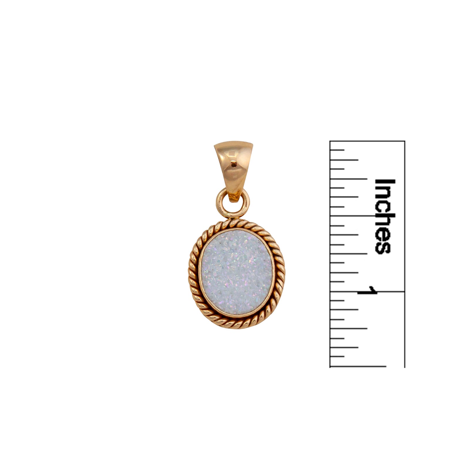 Alchemia White Druzy Rope Pendant | Charles Albert Jewelry