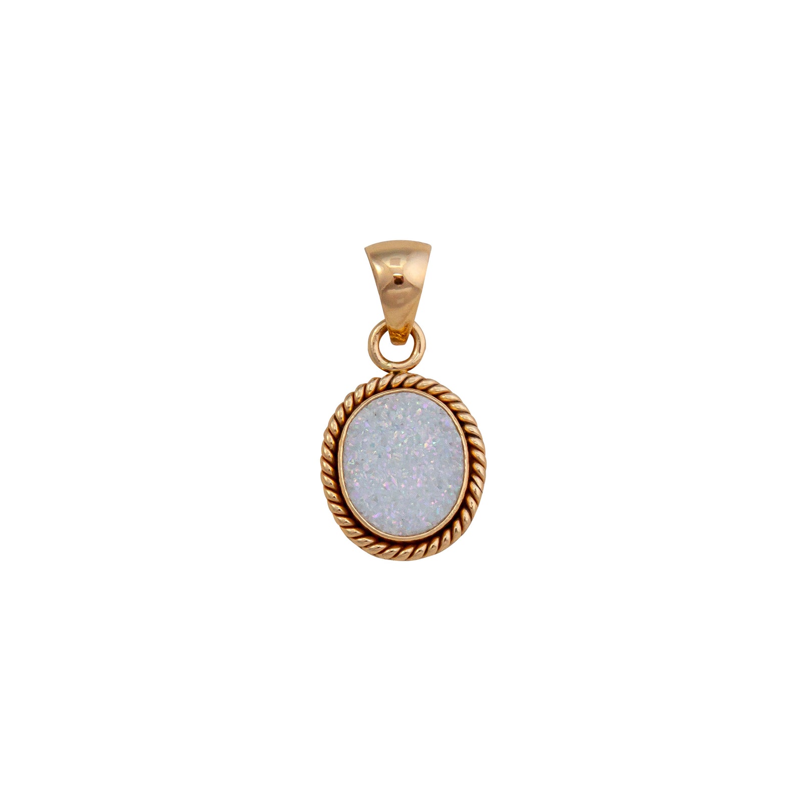 Alchemia White Druzy Rope Pendant | Charles Albert Jewelry
