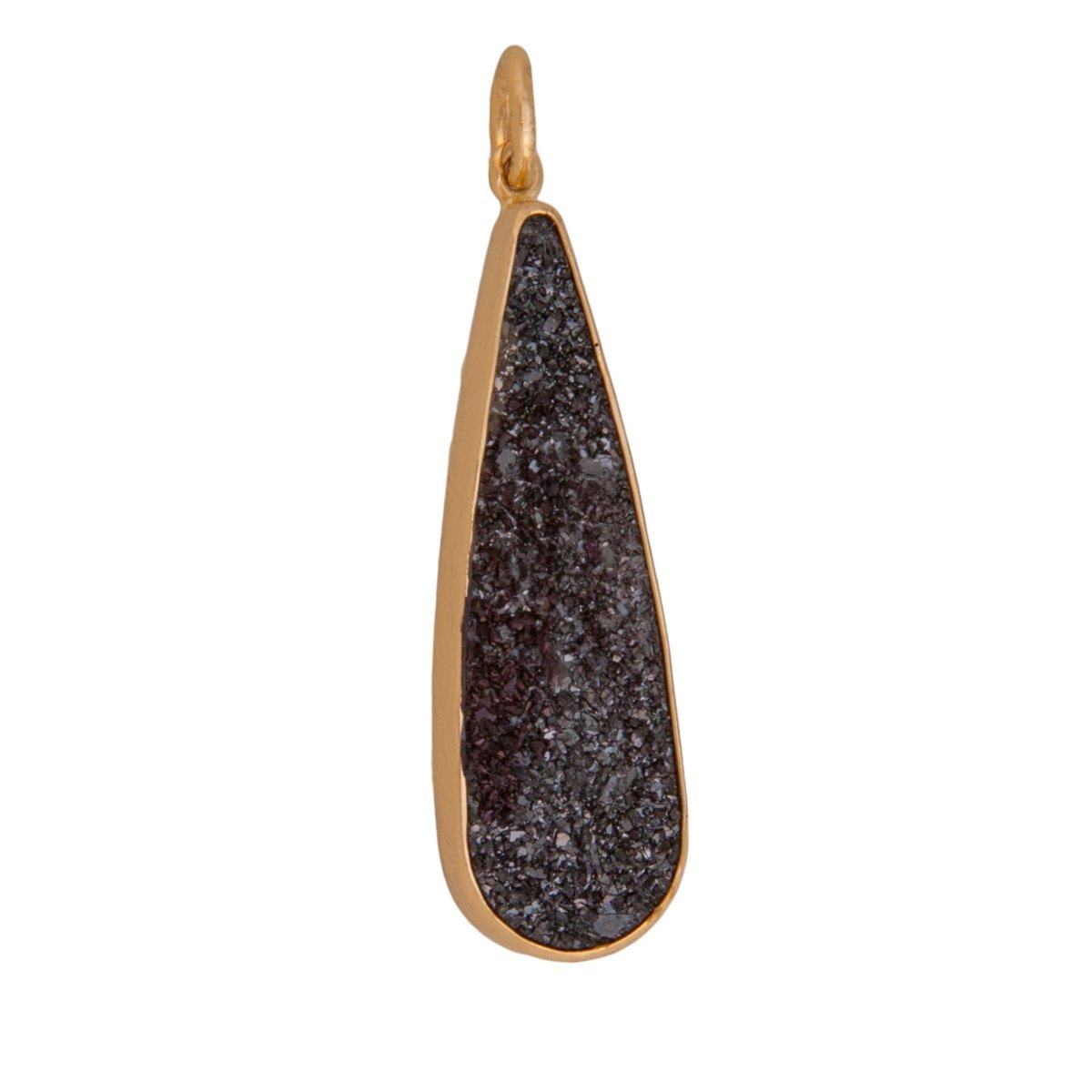 Alchemia Black Druzy Teardrop Pendant | Charles Albert Jewelry