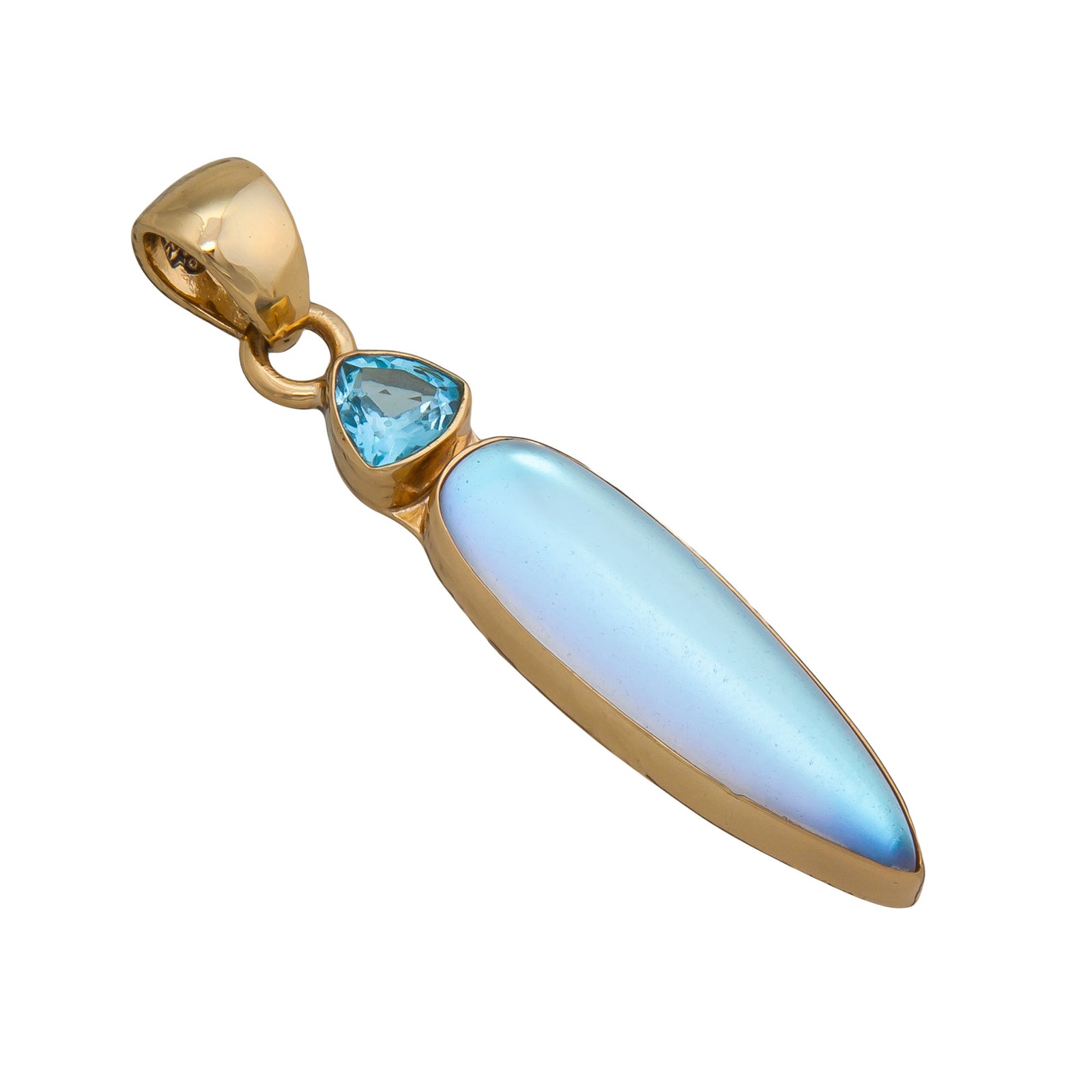 Alchemia Blue Topaz and Luminite Pendant | Charles Albert Jewelry