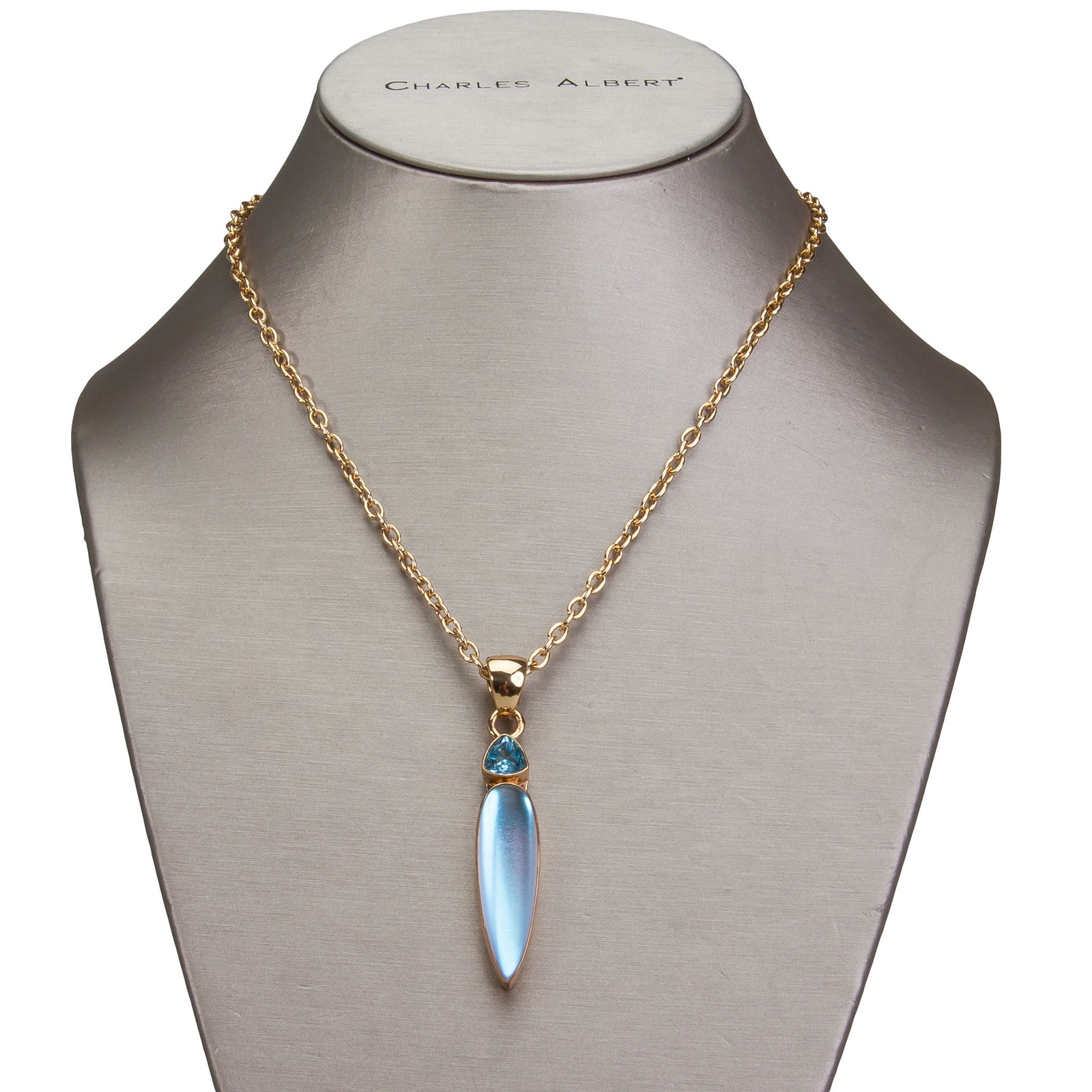 Alchemia Blue Topaz and Luminite Pendant | Charles Albert Jewelry