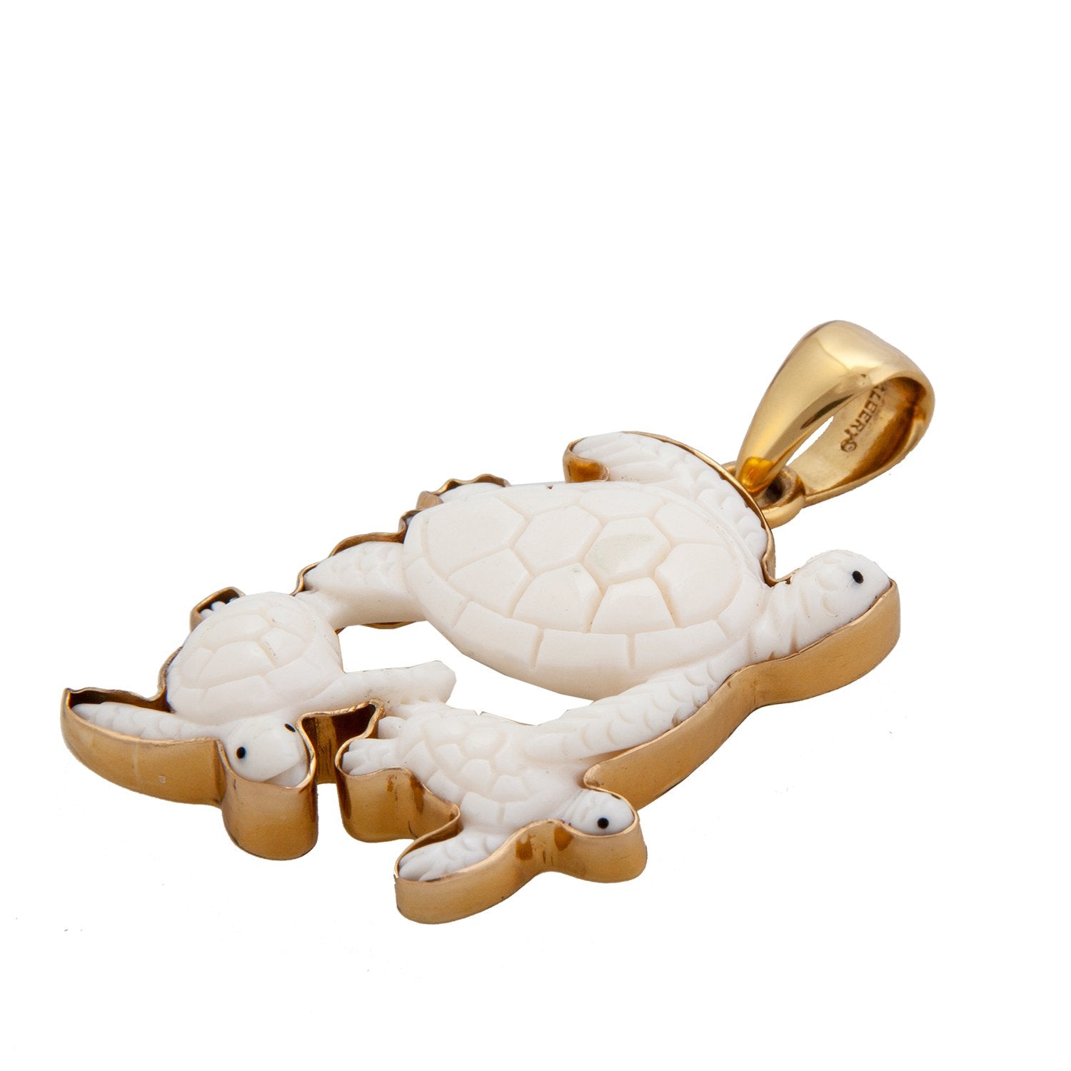 Alchemia Bone Turtle Family Pendant | Charles Albert Jewelry