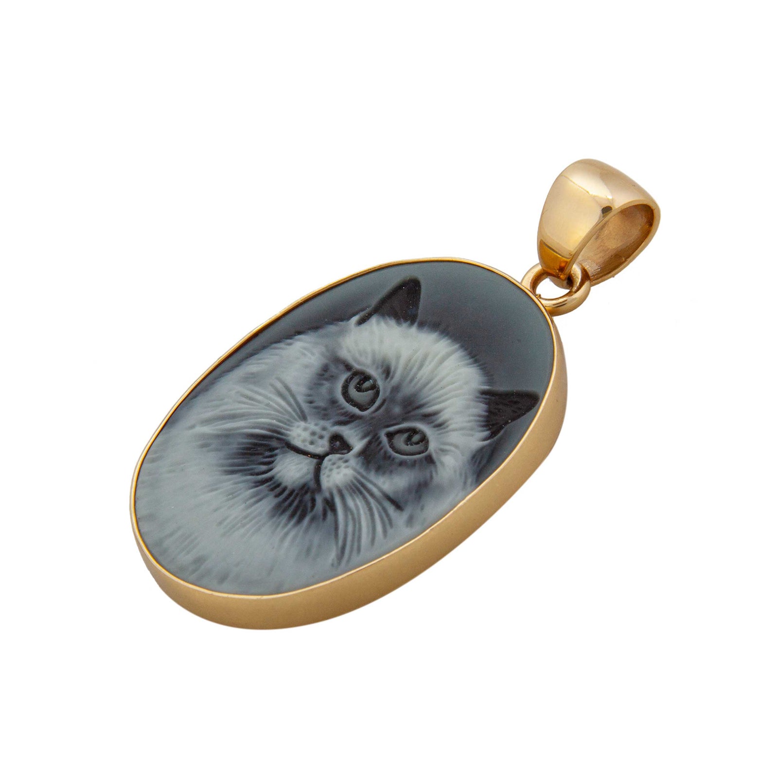 Alchemia Cameo Cat Pendant | Charles Albert Jewelry