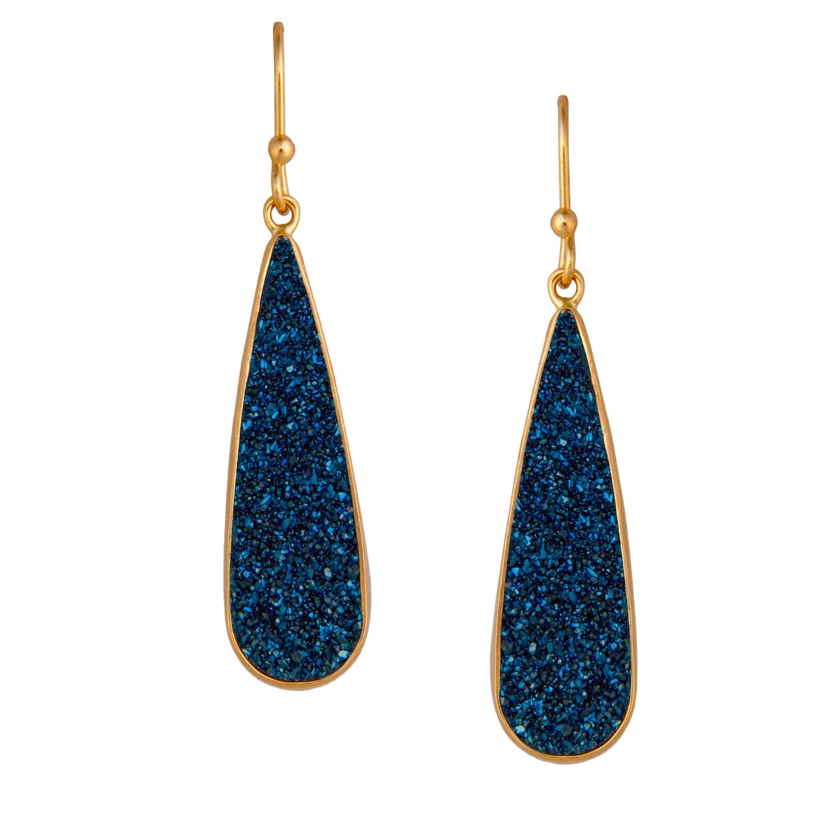 Alchemia Cobalt Blue Druzy Teardrop Earrings | Charles Albert Jewelry