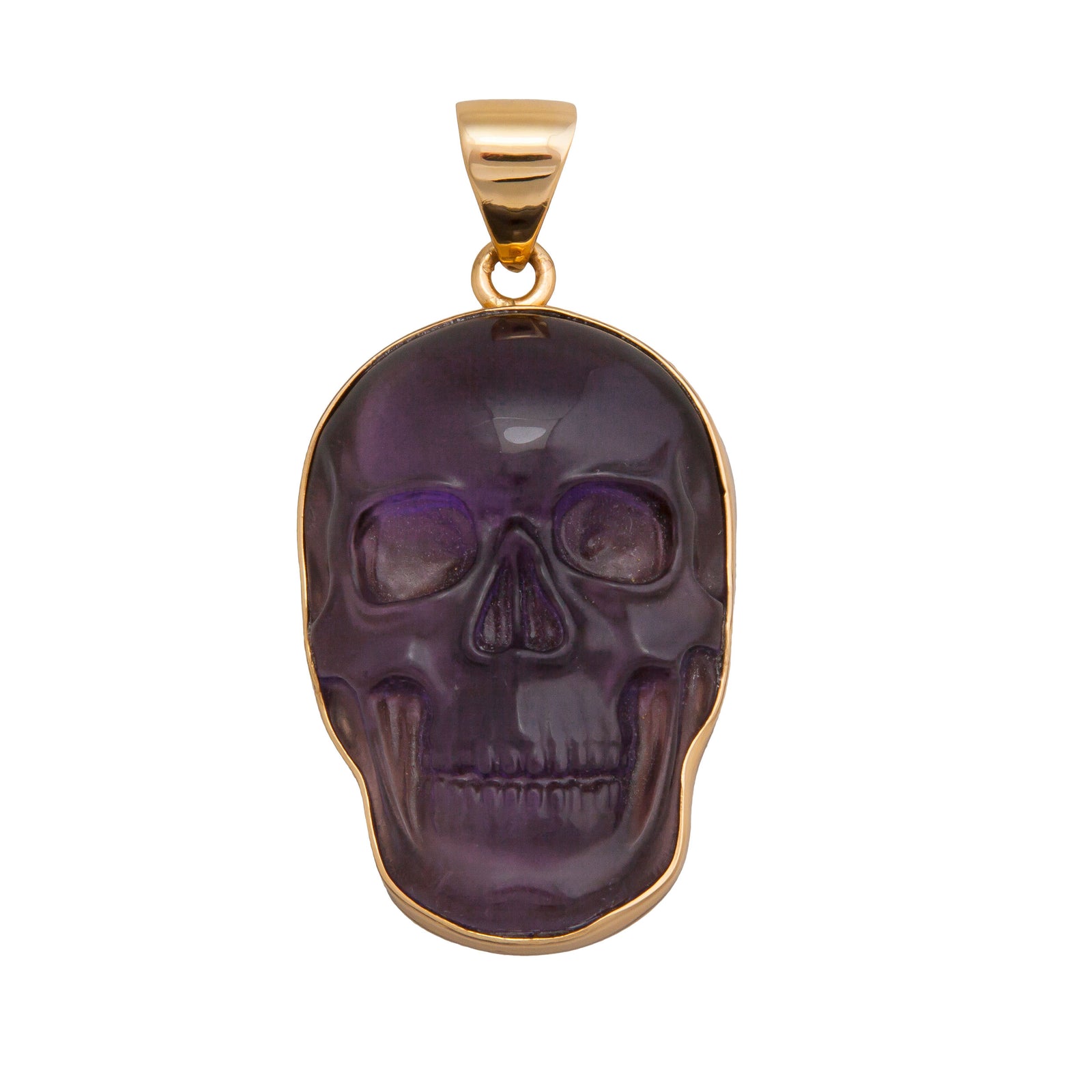Alchemia Large Amethyst Skull Pendant | Charles Albert Jewelry