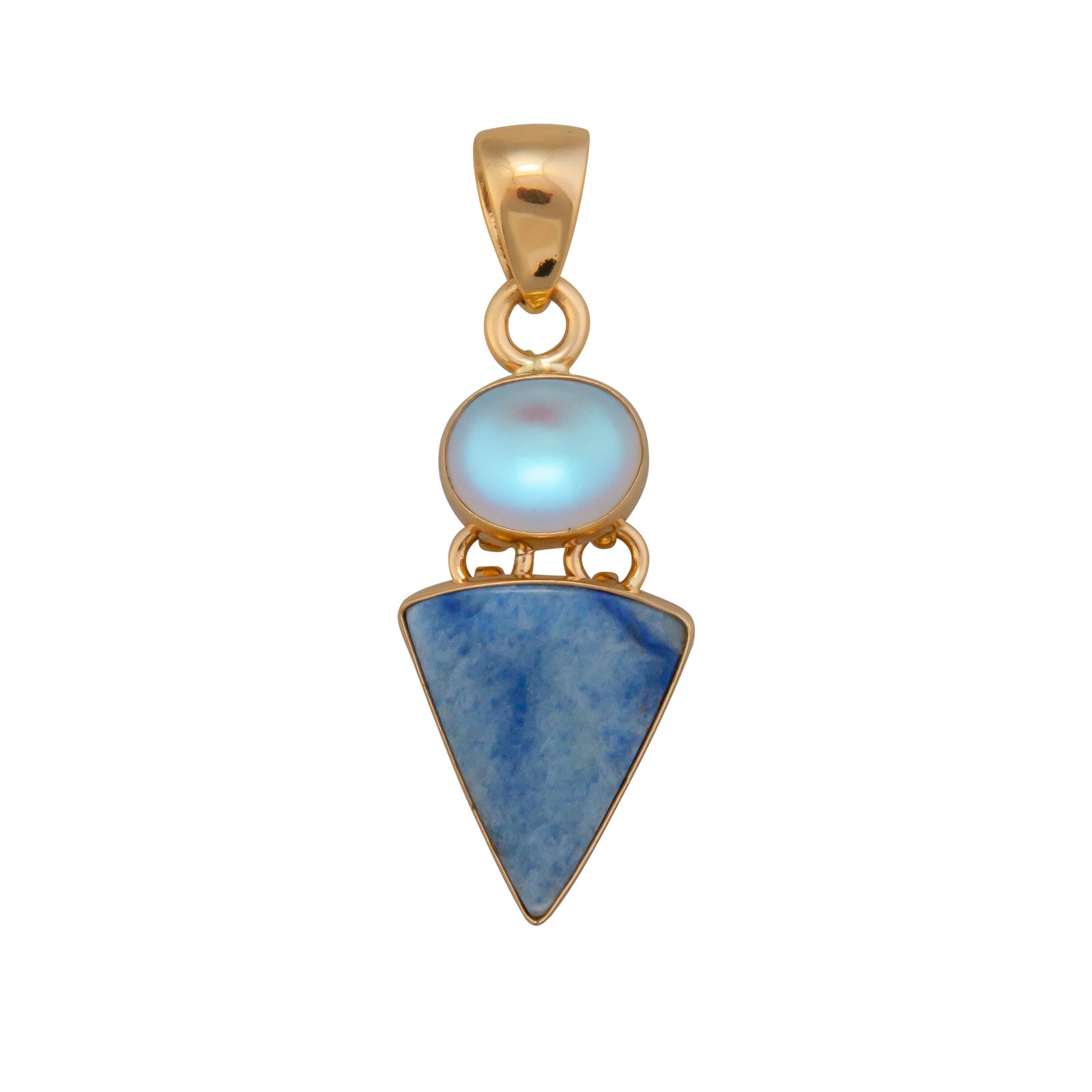 Alchemia Luminite & Blue Aventurine Pendant | Charles Albert Jewelry