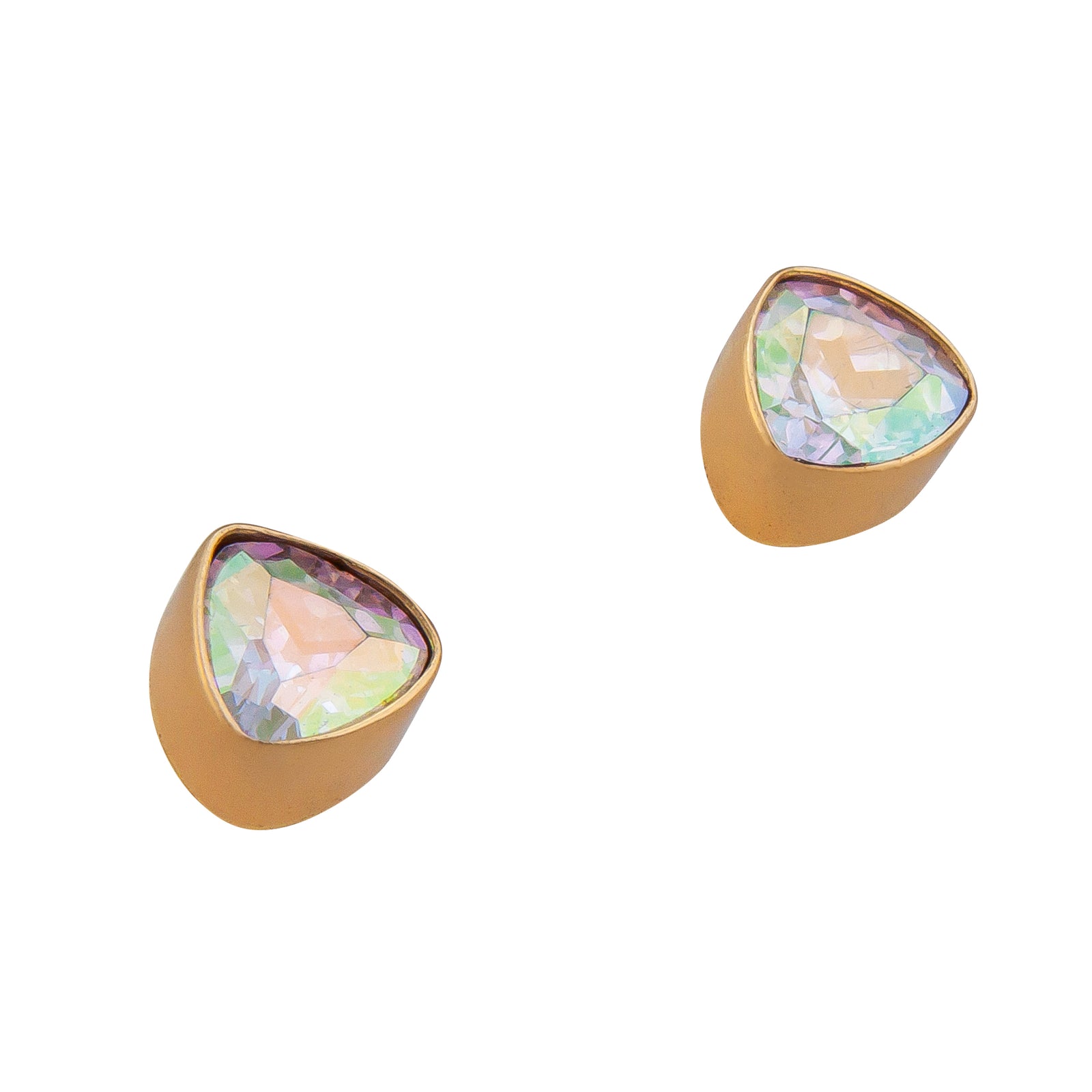 Alchemia Mercury Mist Trillion Post Earrings | Charles Albert Jewelry