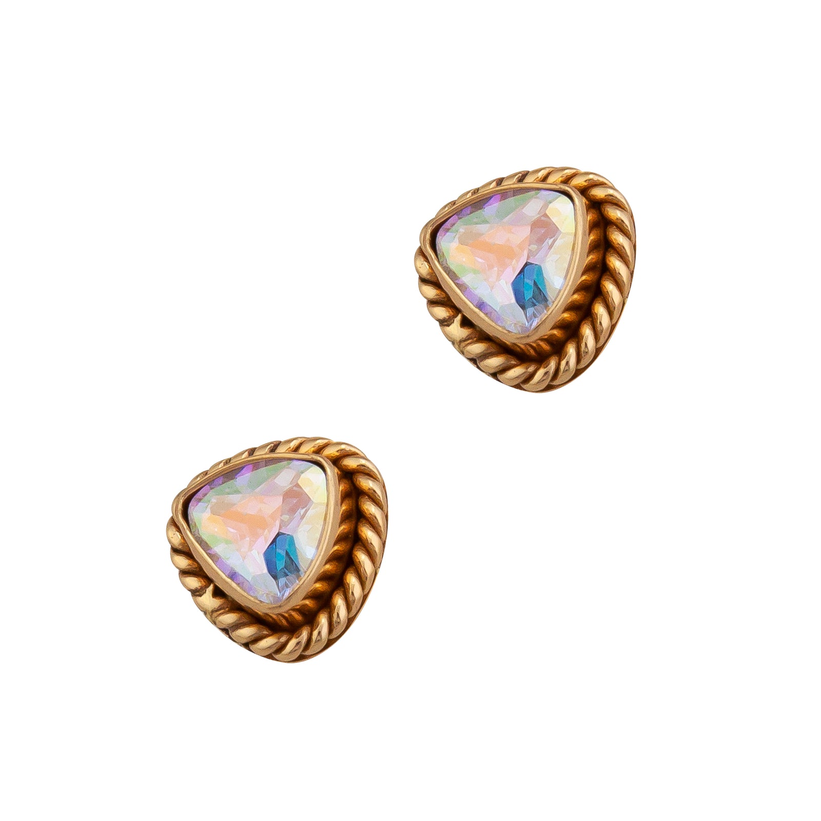 Alchemia Mercury Mist Trillion Rope Post Earrings | Charles Albert Jewelry
