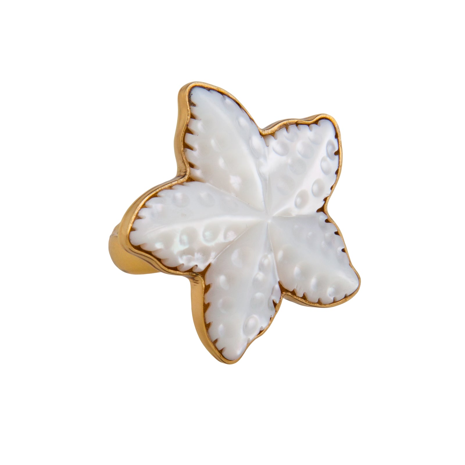 Alchemia Mother of Pearl Starfish Adjustable Ring | Charles Albert Jewelry