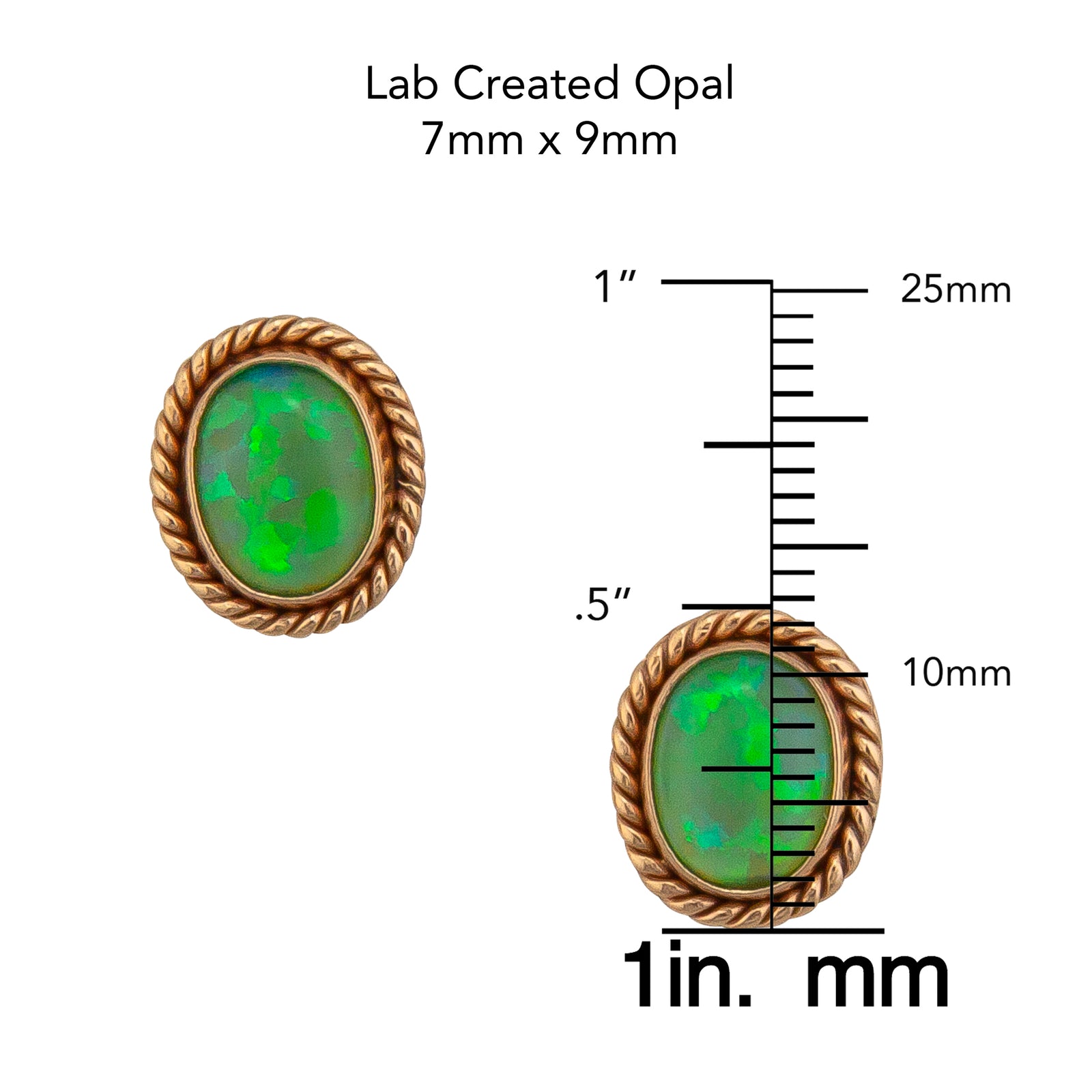 Alchemia Multi Colored Synthetic Opal Rope Post Earrings | Charles Albert Jewelry