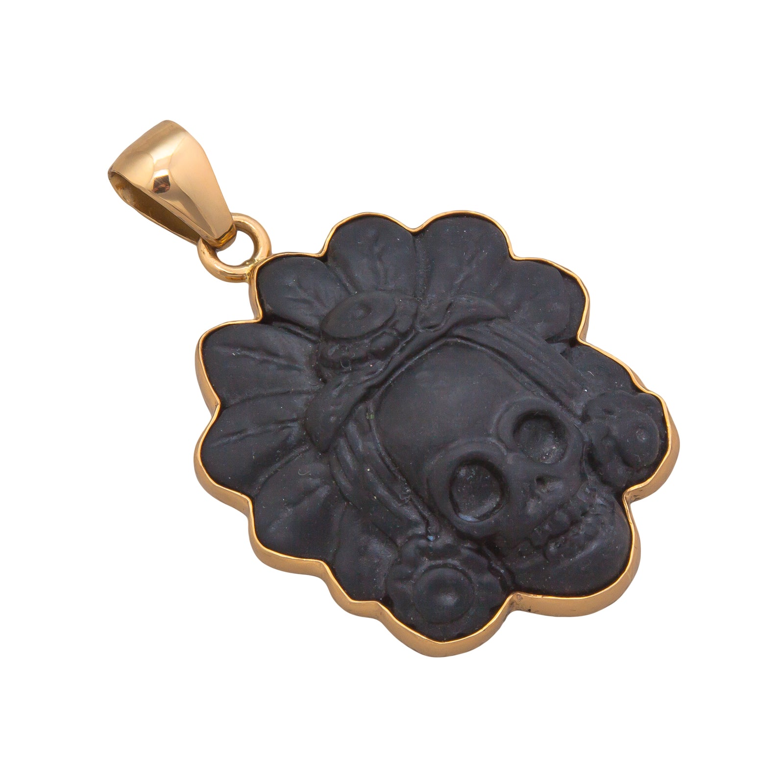 Alchemia Obsidian Skull Pendant | Charles Albert Jewelry