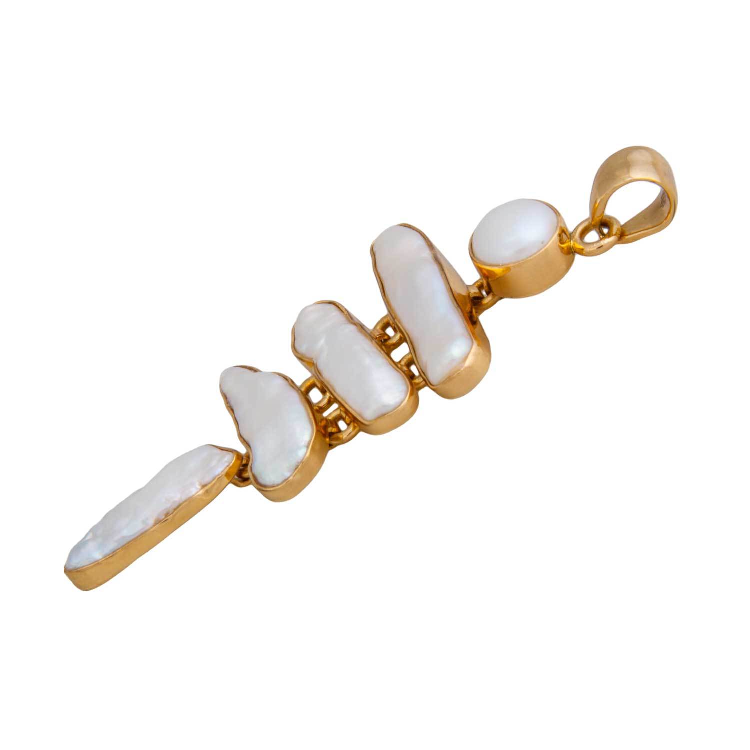 Alchemia Pearl & Biwa Pearl Pendant | Charles Albert Jewelry