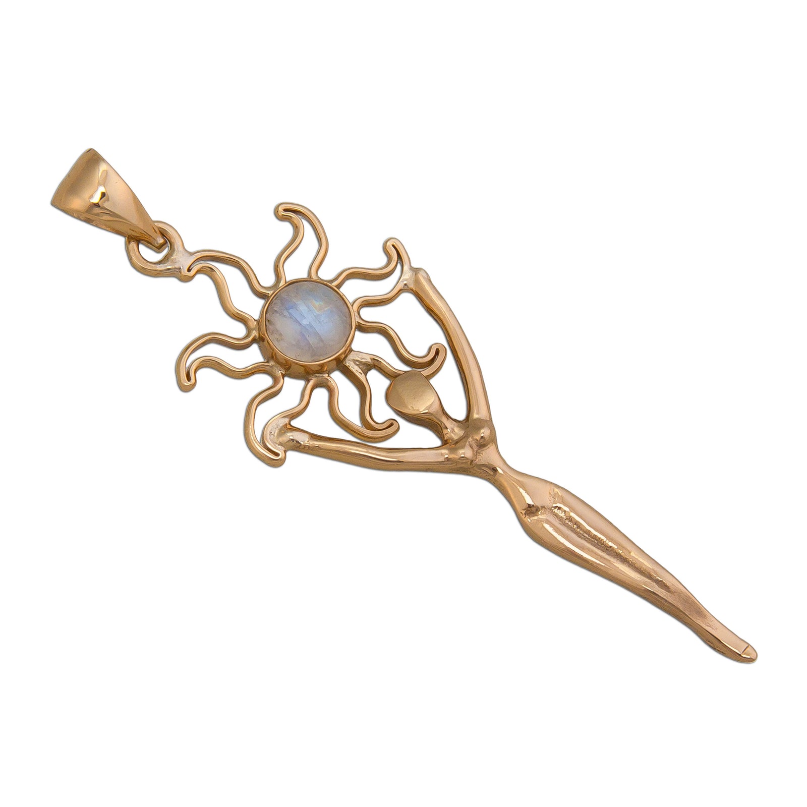 Alchemia Rainbow Moonstone Goddess Pendant | Charles Albert Jewelry