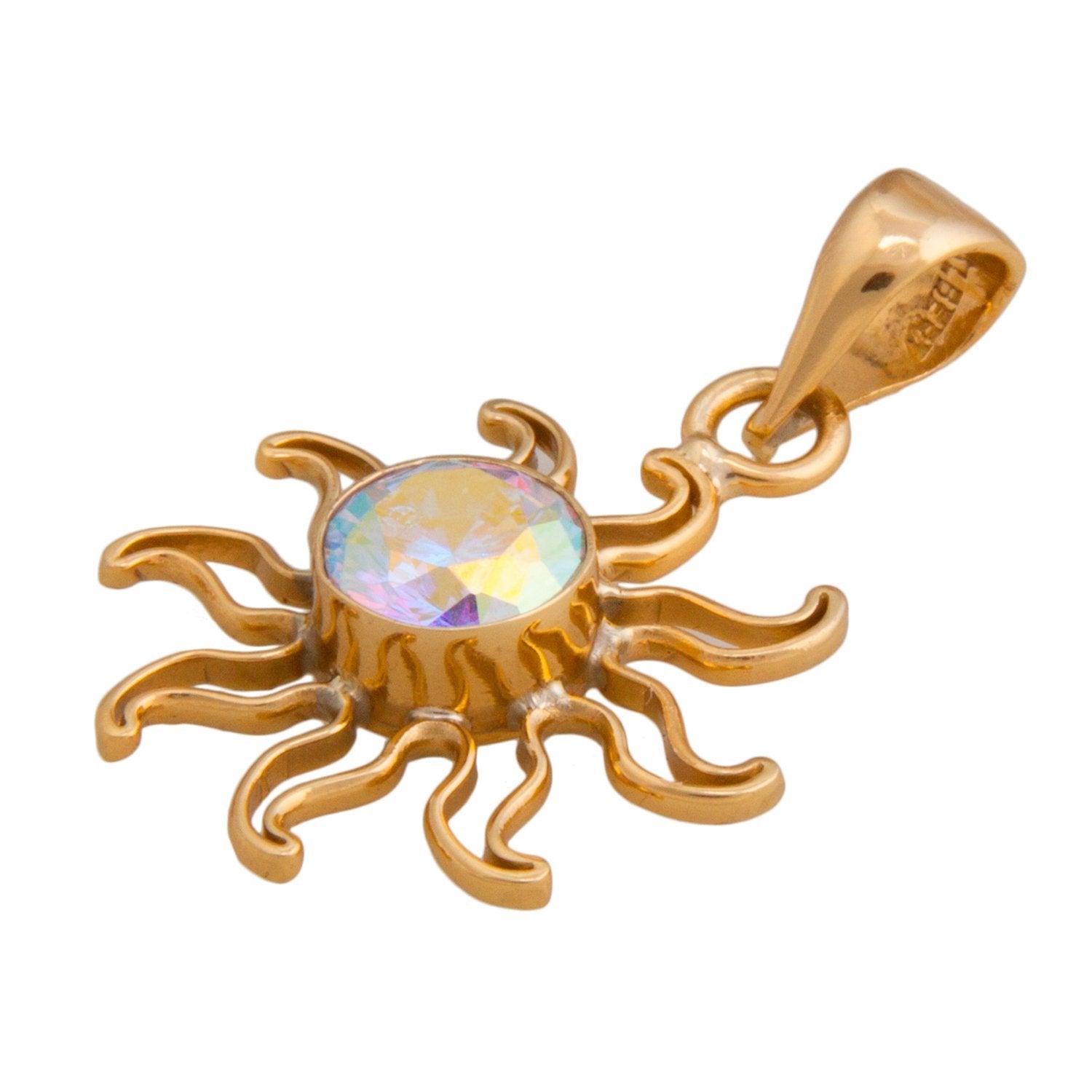 Alchemia You Warm My Soul Mercury Mist CZ Sun Pendant | Charles Albert Jewelry