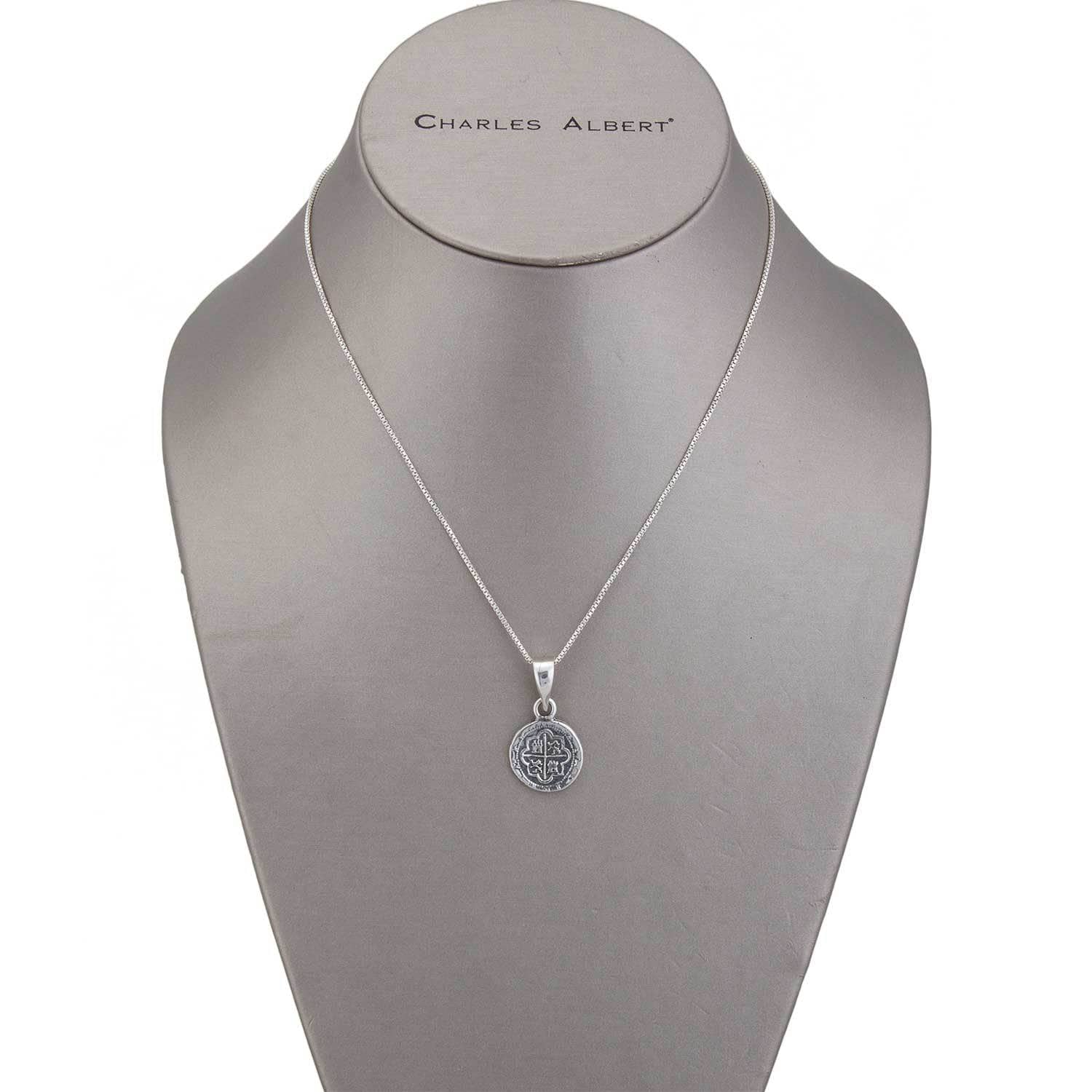 Sterling Silver Replica Spanish Coin Pendant | Charles Albert Jewelry