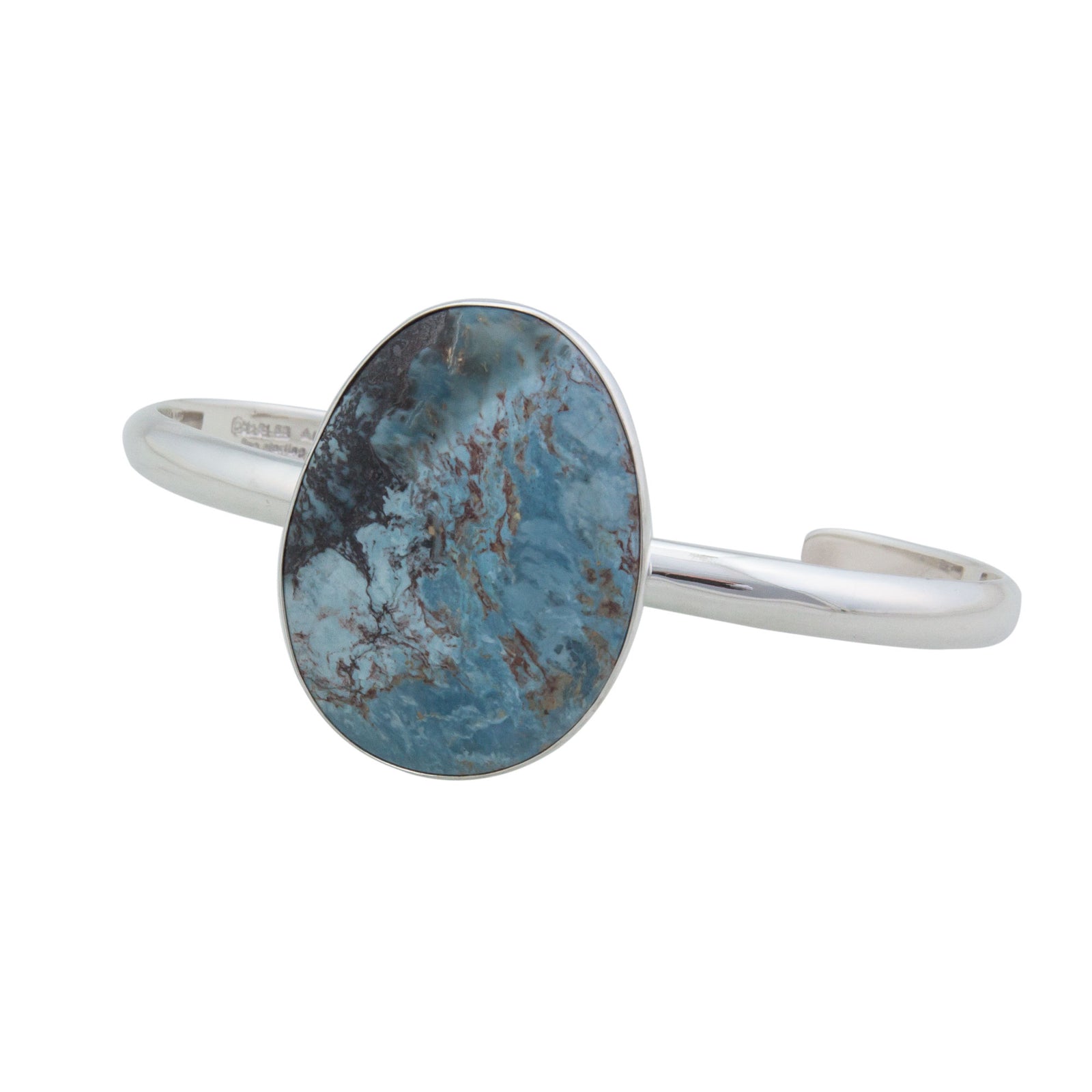 Sterling Silver Aztec Lapis Mini Cuff | Charles Albert Jewelry