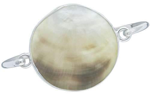 Sterling Silver Black Lip Shell Bangle | Charles Albert Jewelry