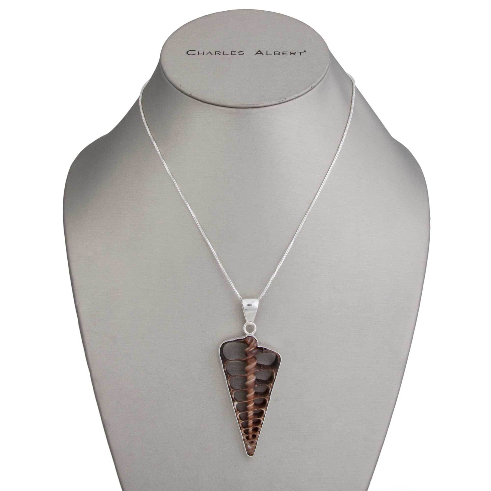 Sterling Silver Cerithium Telescopium Shell Pendant | Charles Albert Jewelry