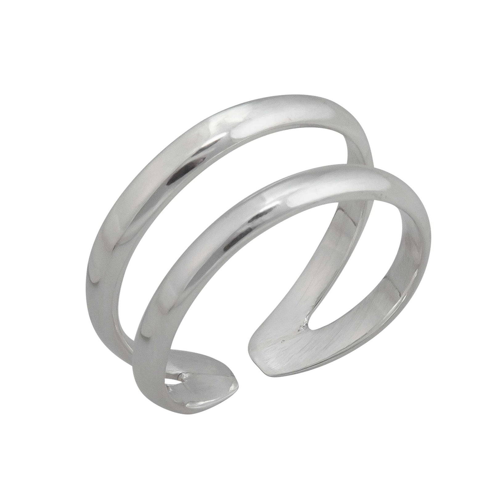 Sterling Silver Double Band Adjustable Ring | Charles Albert Jewelry
