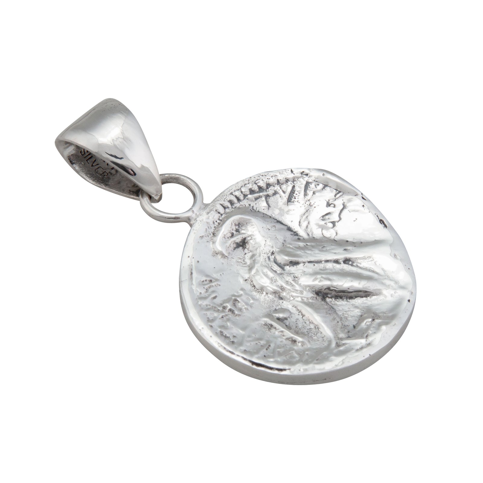Sterling Silver Greek Coin Pendant | Charles Albert Jewelry