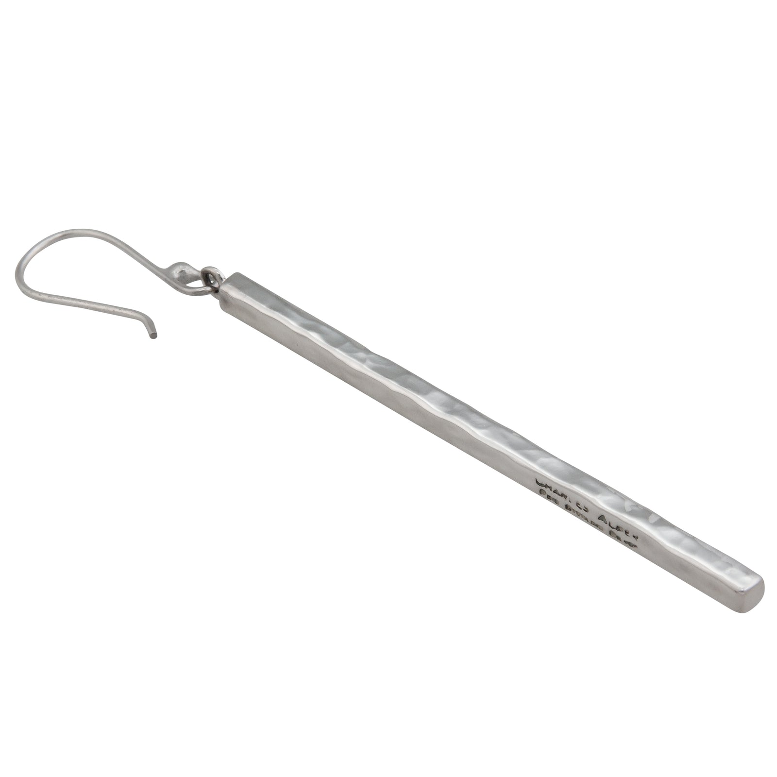 Sterling Silver Hammered Stick Earrings | Charles Albert Jewelry