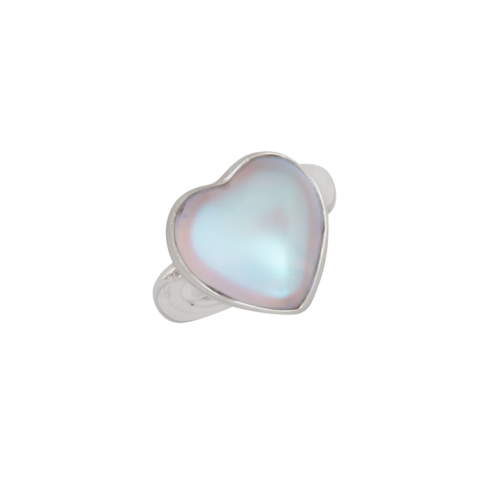 Sterling Silver Luminite Heart Adjustable Ring | Charles Albert Jewelry