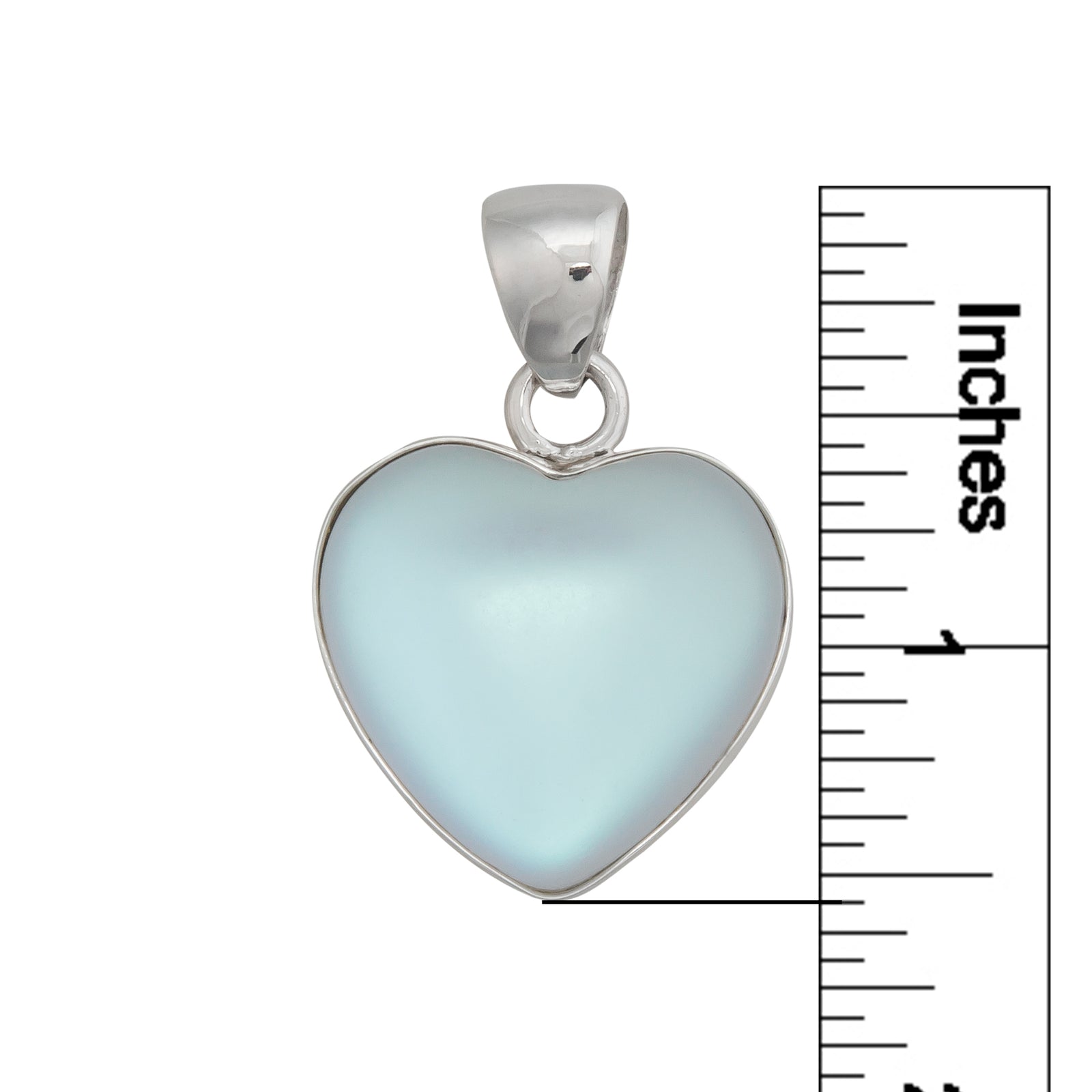 Sterling Silver Luminite Heart Pendant | Charles Albert Jewelry