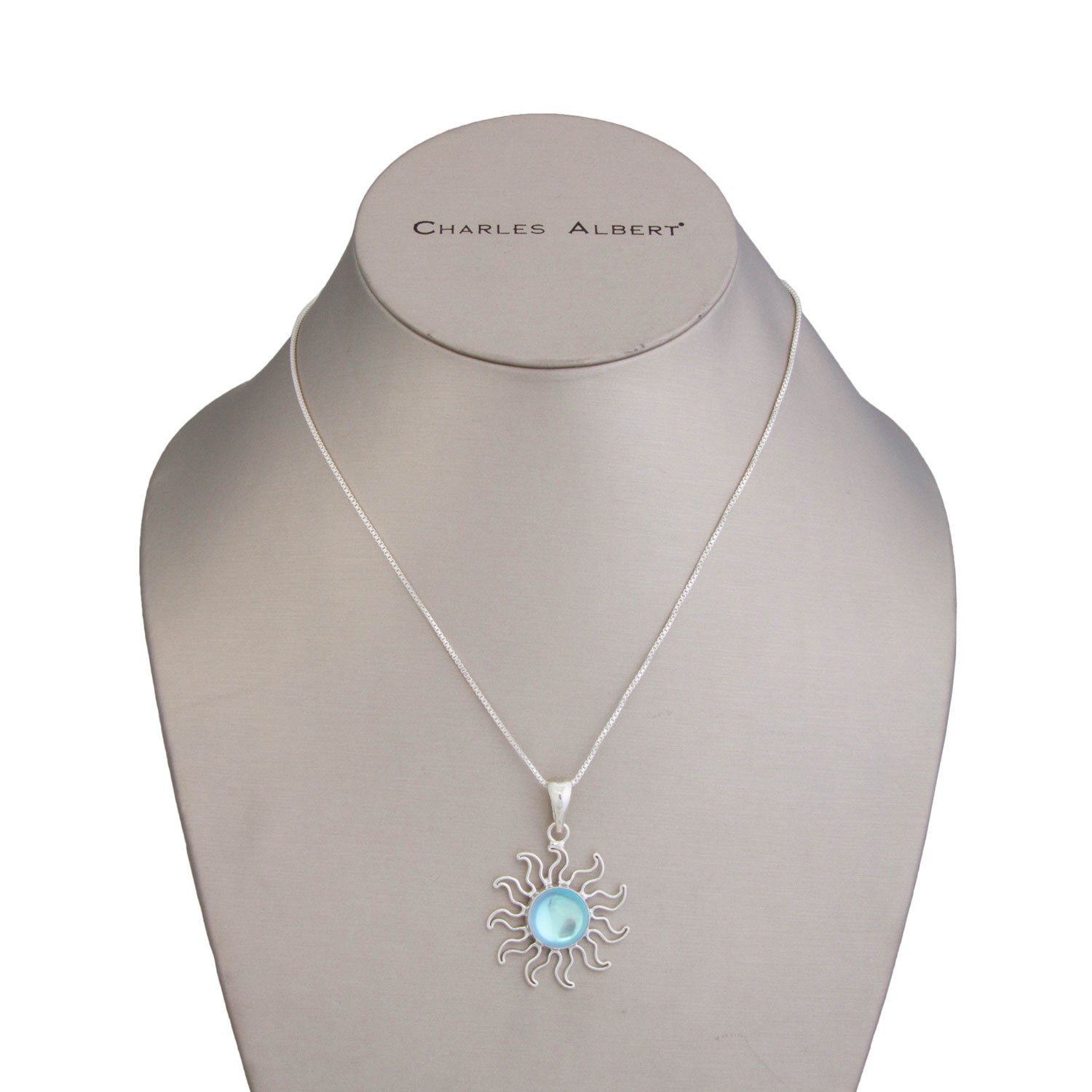 Sterling Silver Luminite Sun Pendant | Charles Albert Jewelry