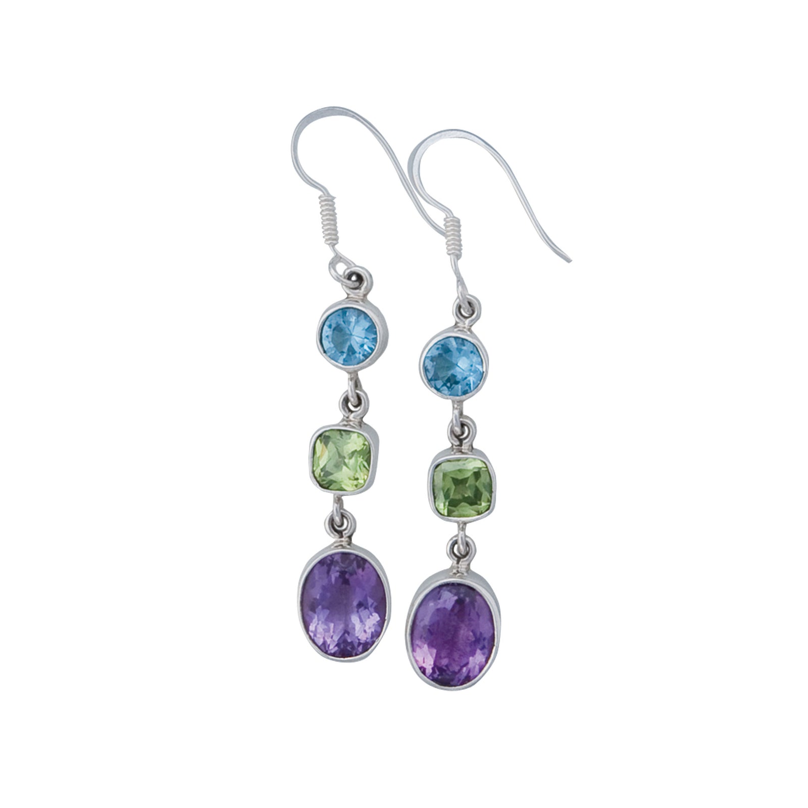 Sterling Silver Multi-Gemstone Earring | Charles Albert Jewelry