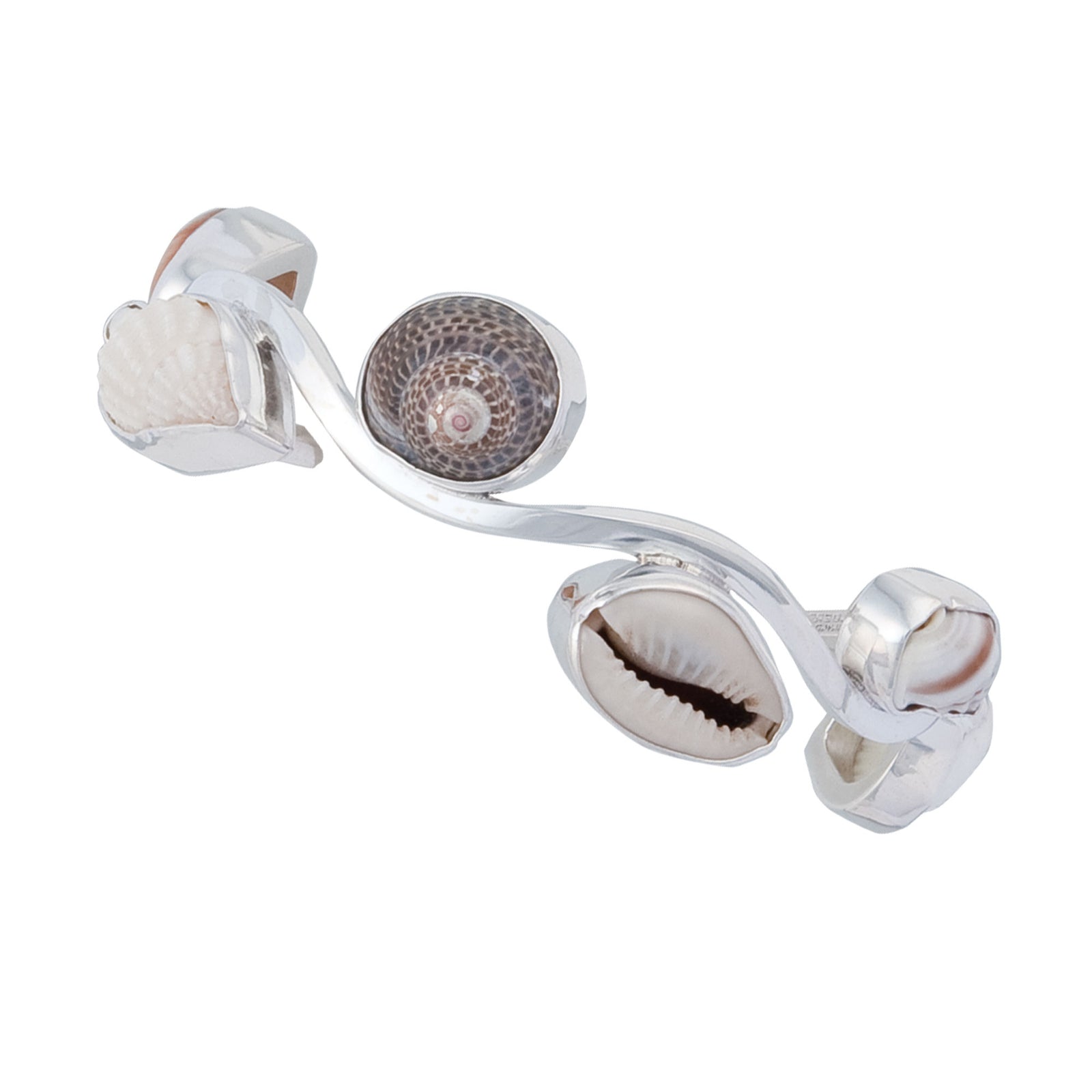 Sterling Silver Multi-Shell Wave Cuff | Charles Albert Jewelry