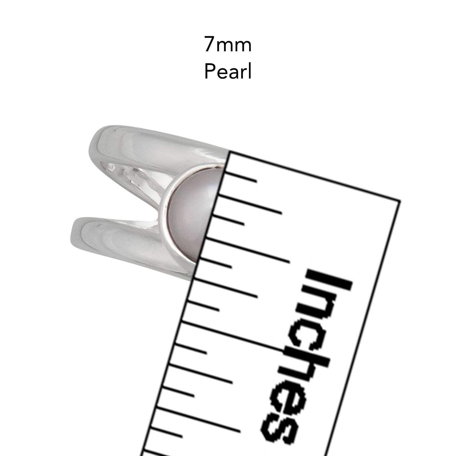 Sterling Silver Pearl Double Band Adjustable Ring | Charles Albert Jewelry