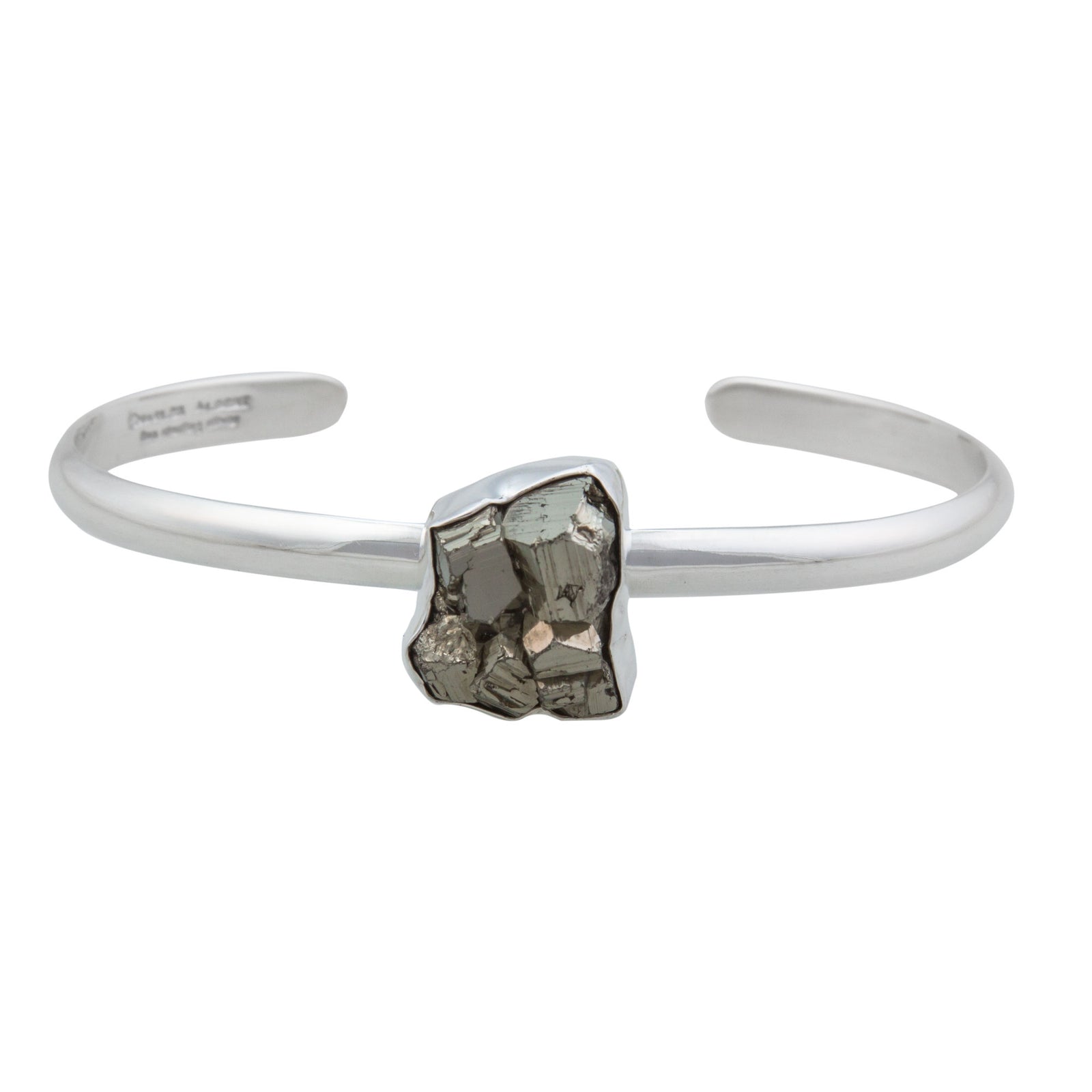 Sterling Silver Pyrite Mini Cuff | Charles Albert Jewelry