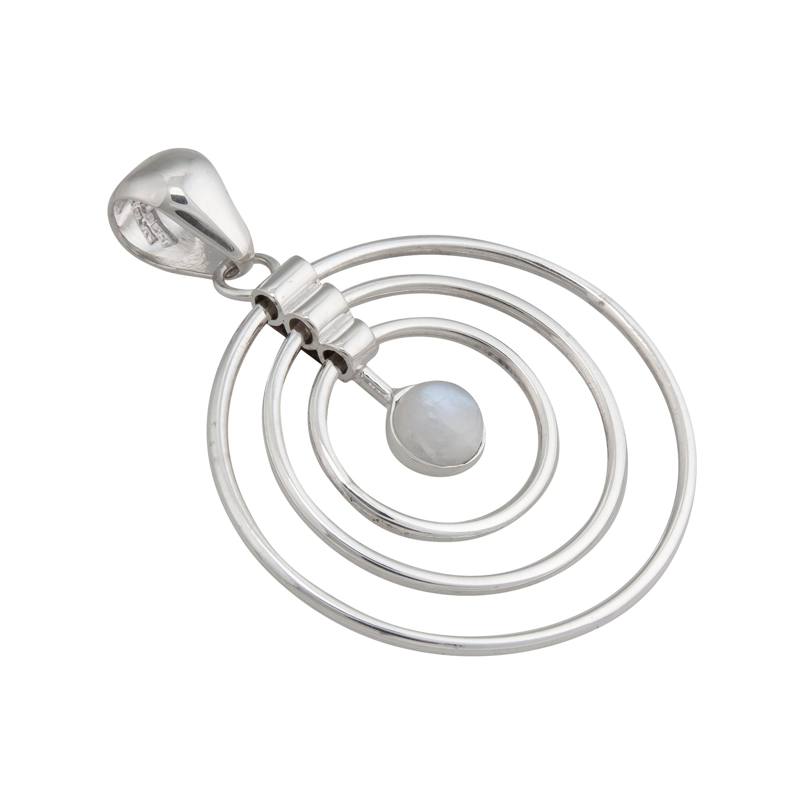 Sterling Silver Rainbow Moonstone Infinity Pendant | Charles Albert Jewelry