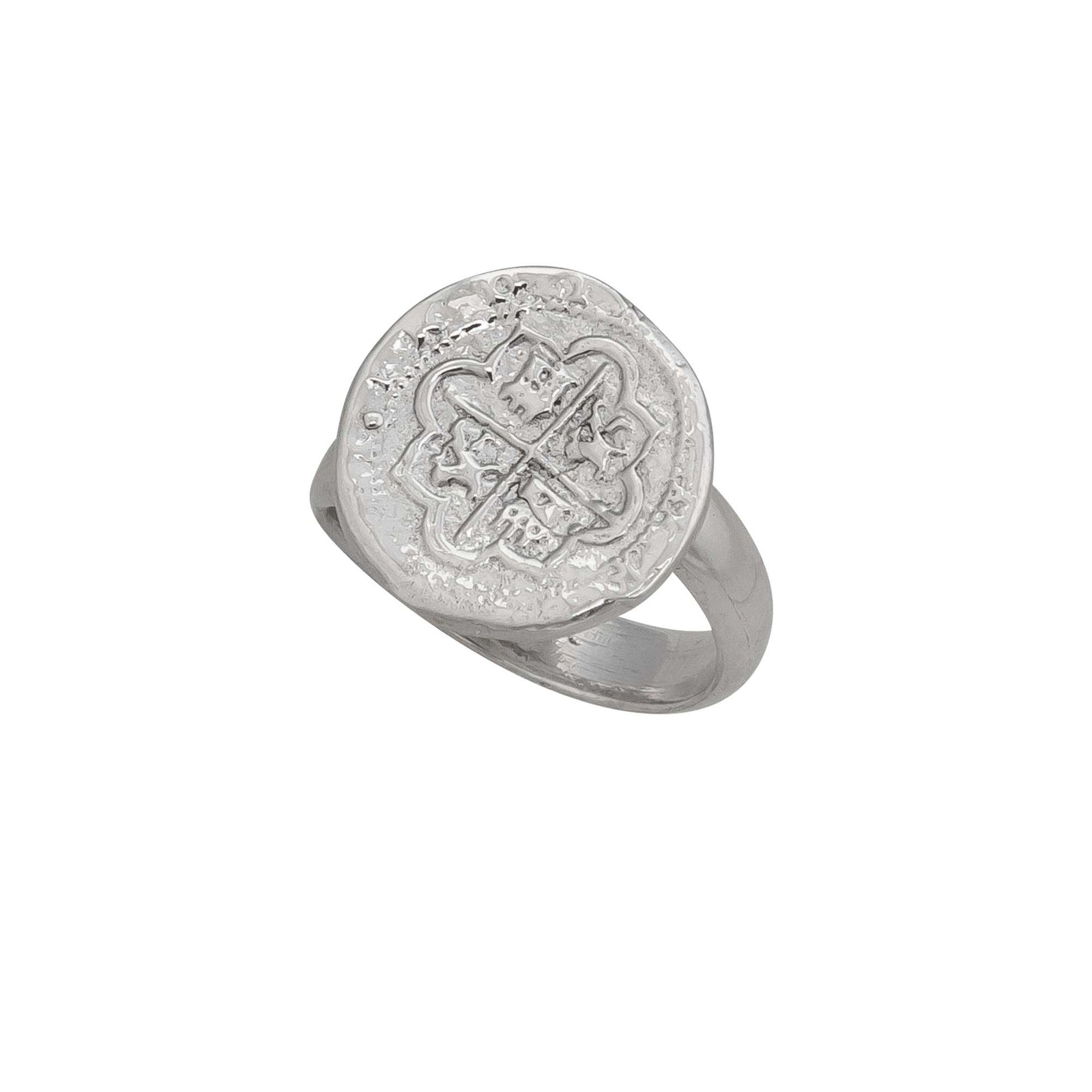 Sterling Silver Replica Spanish Coin Adjustable Ring | Charles Albert Jewelry