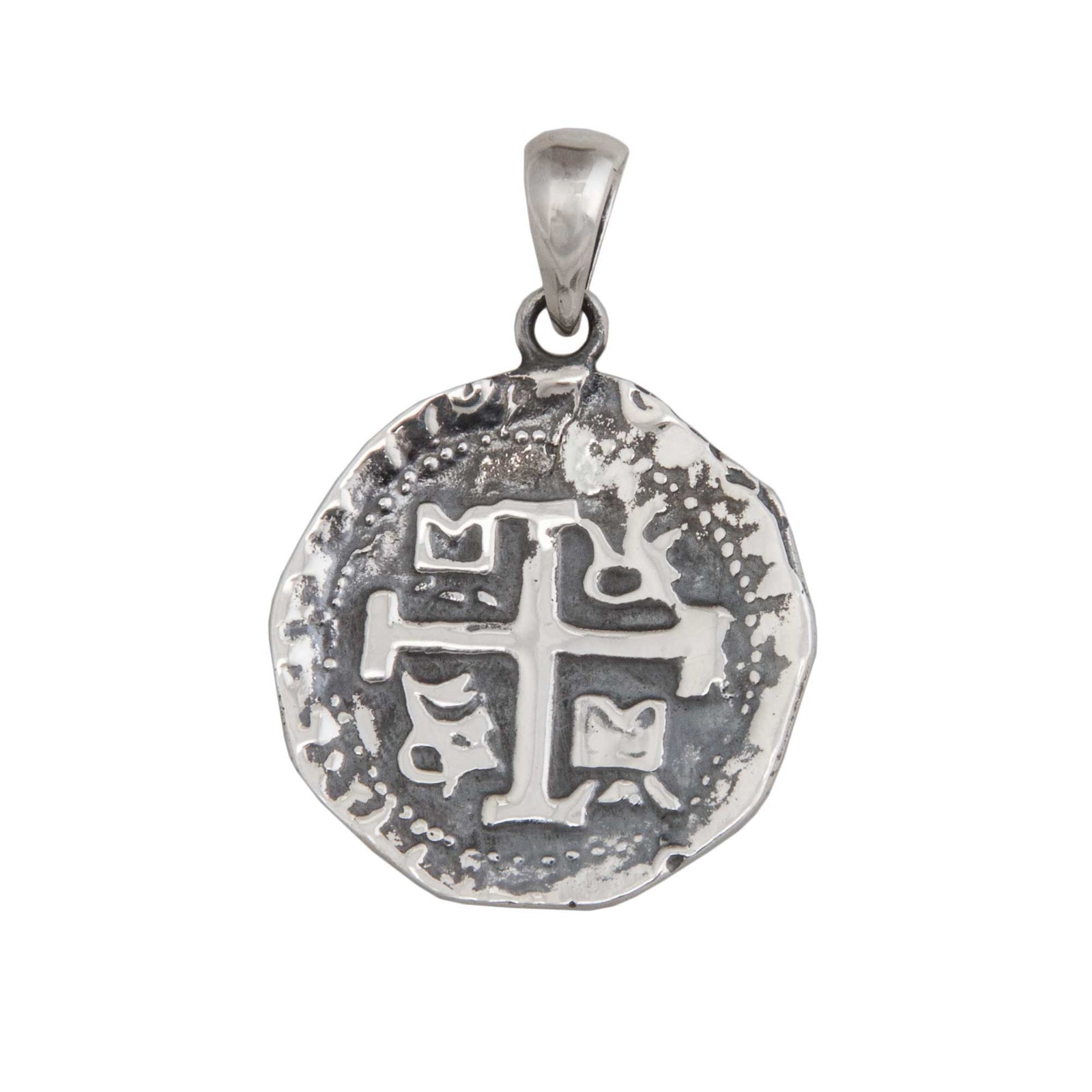 Sterling Silver Replica Treasure Coin Pendant | Charles Albert Jewelry