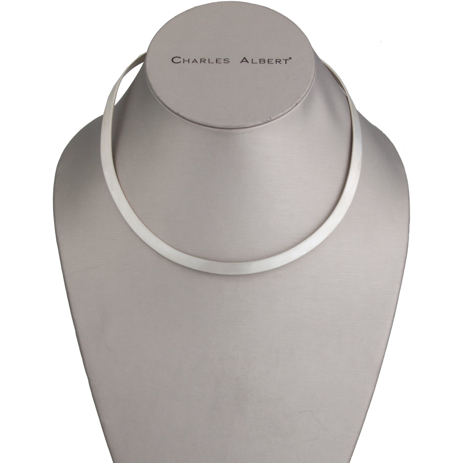 Sterling Silver Round Neckwire with Clasp - Matte | Charles Albert Jewelry