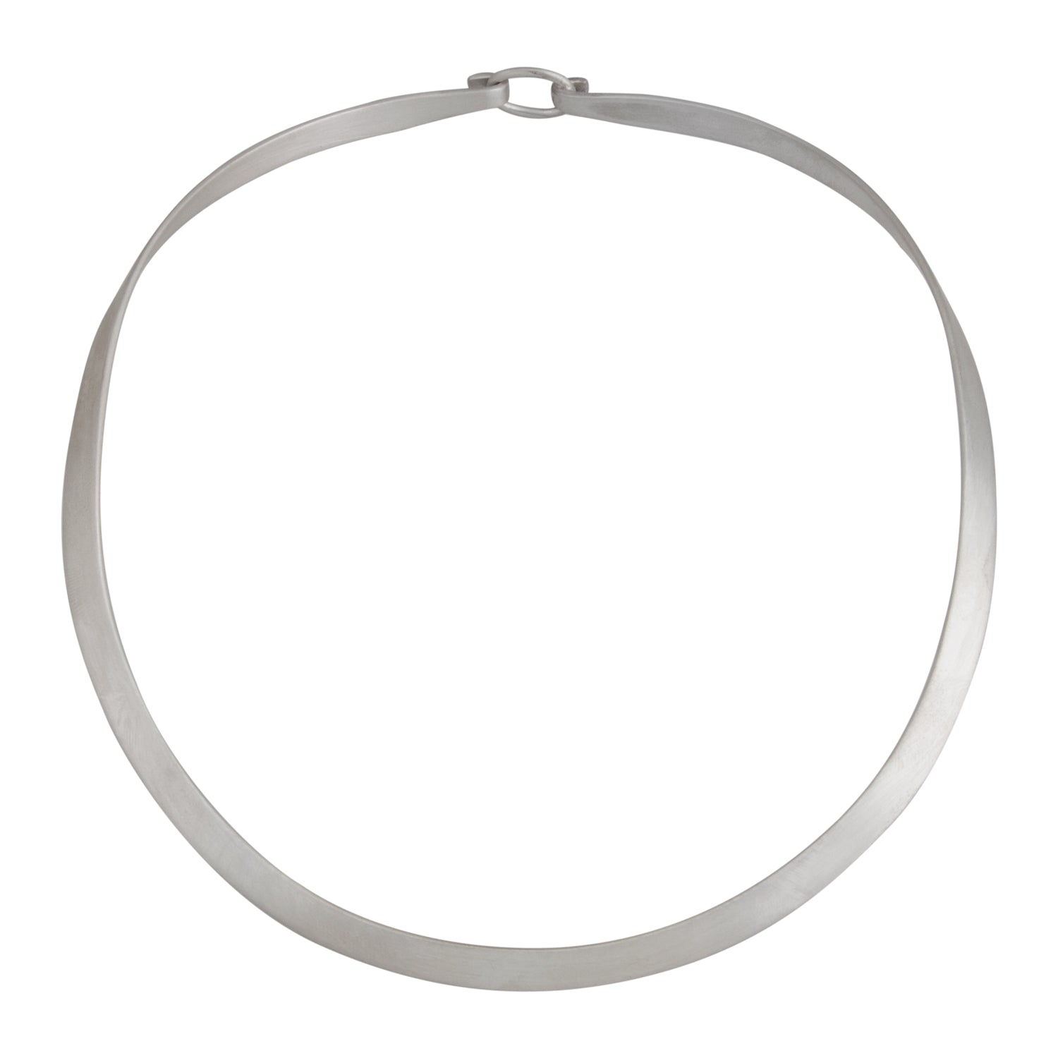Sterling Silver Round Neckwire with Clasp - Matte | Charles Albert Jewelry
