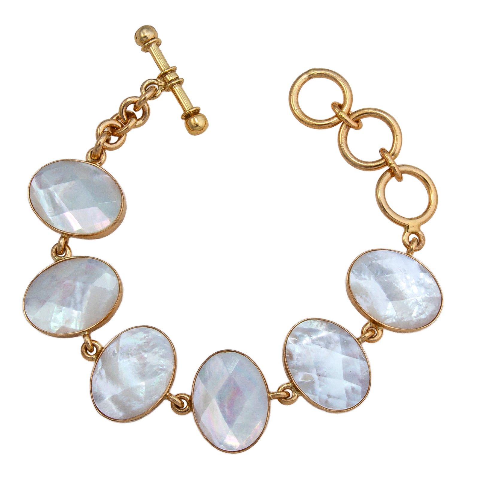 Alchemia Faceted Mother of Pearl Link Bracelet | Charles Albert Jewelry