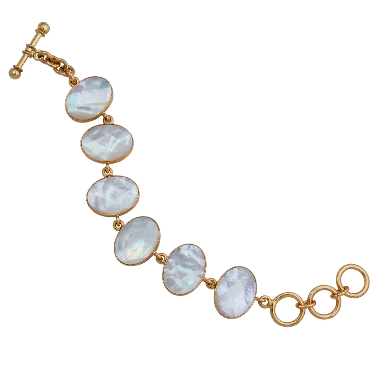 Alchemia Faceted Mother of Pearl Link Bracelet | Charles Albert Jewelry