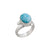 Sterling Silver Larimar Oval Adjustable Ring | Charles Albert Jewelry