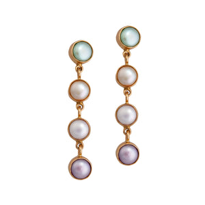 Alchemia Multi-Colored Pearl Post Earrings | Charles Albert Jewelry 