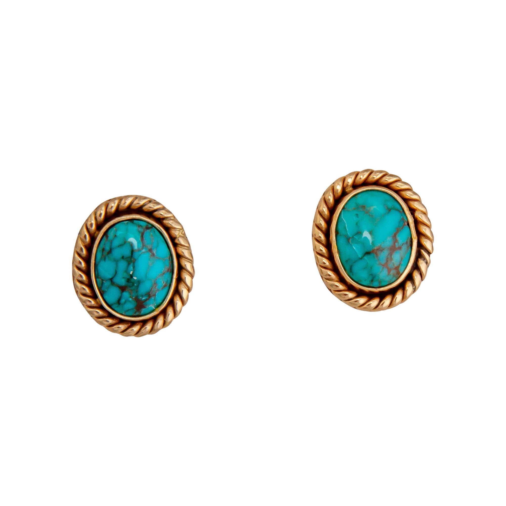 Alchemia Turquoise Rope Post Earrings | Charles Albert Jewelry