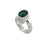 Sterling Silver Green Quartz Rope Adjustable Ring | Charles Albert Jewelry