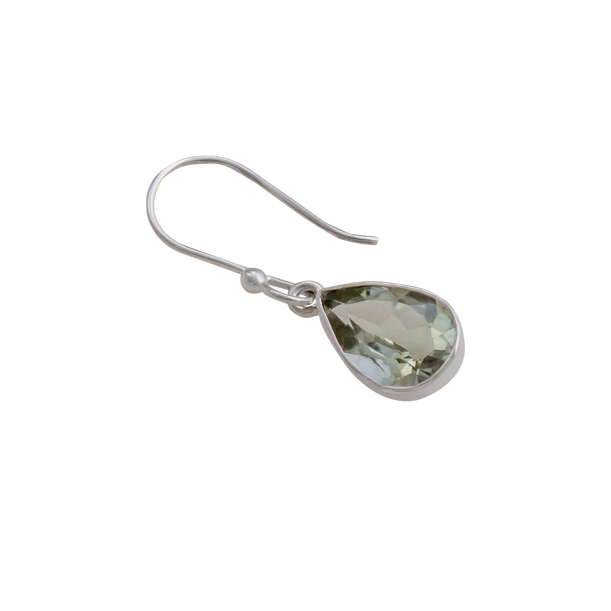 Sterling Silver Green Amethyst Drop Earrings | Charles Albert Jewelry