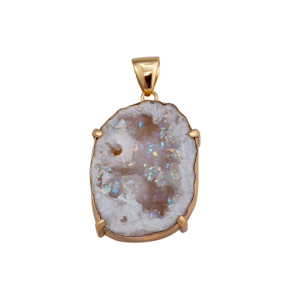 Alchemia Geode Prong and Bezel Set Pendant | Charles Albert Jewelry