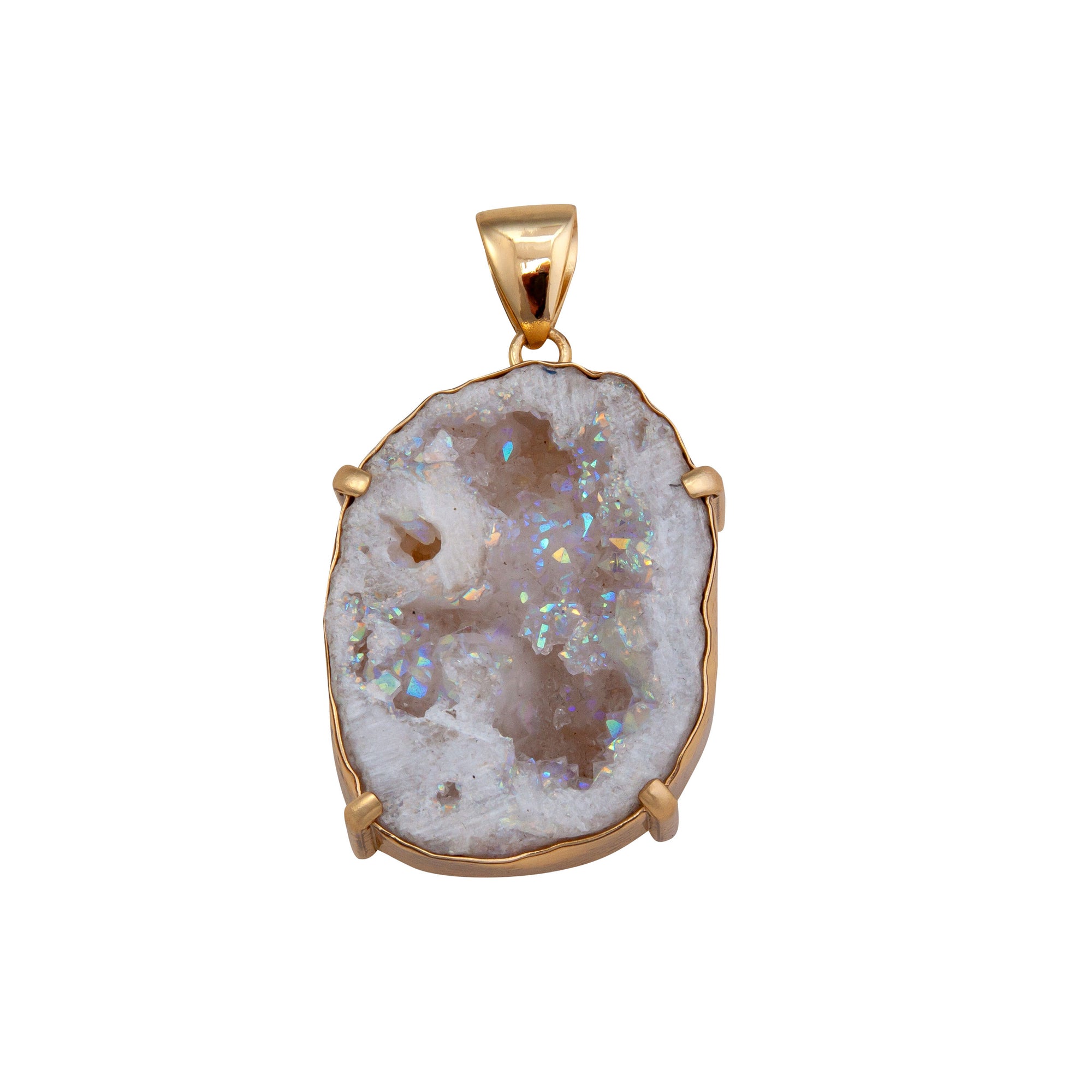 Alchemia Geode Prong and Bezel Set Pendant | Charles Albert Jewelry