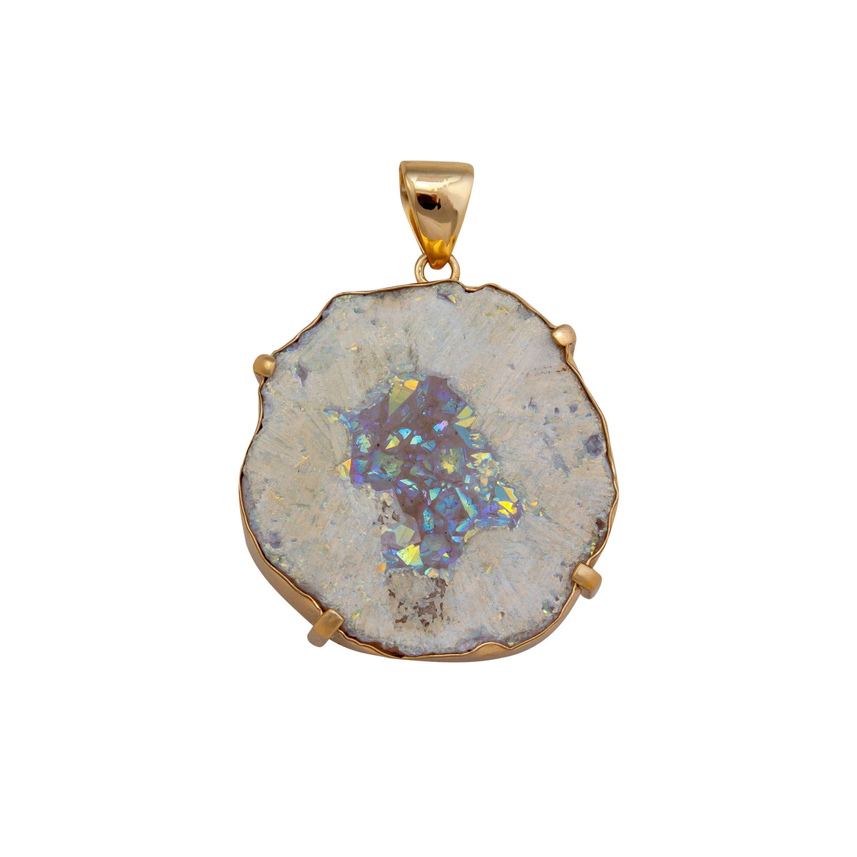 Alchemia Geode Prong and Bezel Set Pendant | Charles Albert Jewelry