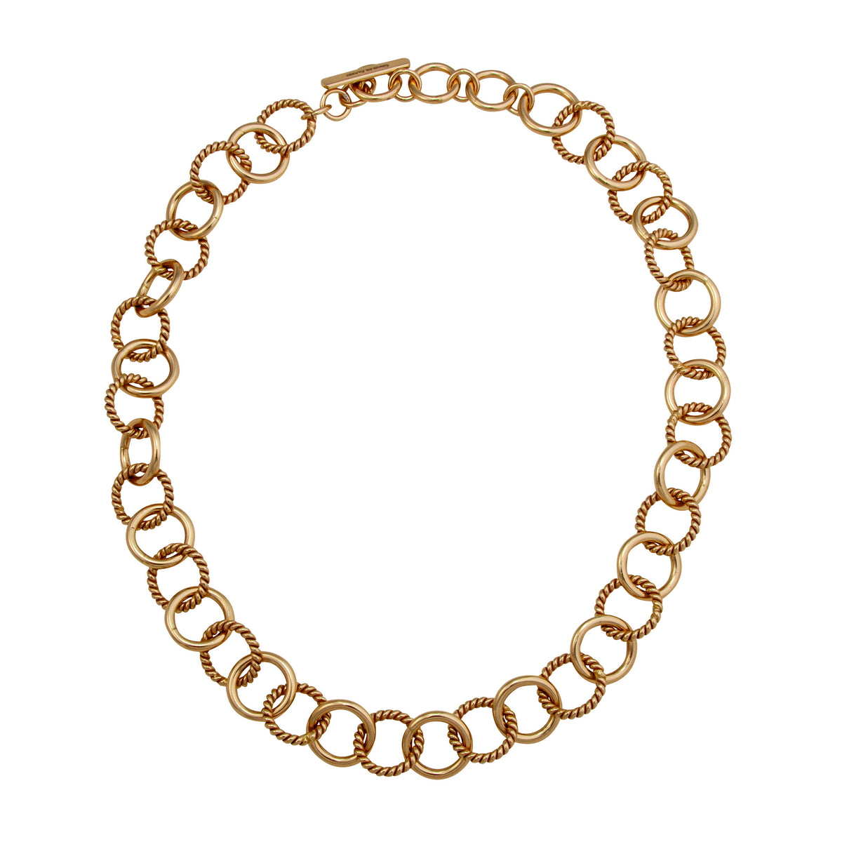 Alchemia Twisted Shiny Circle Necklace | Charles Albert Jewelry